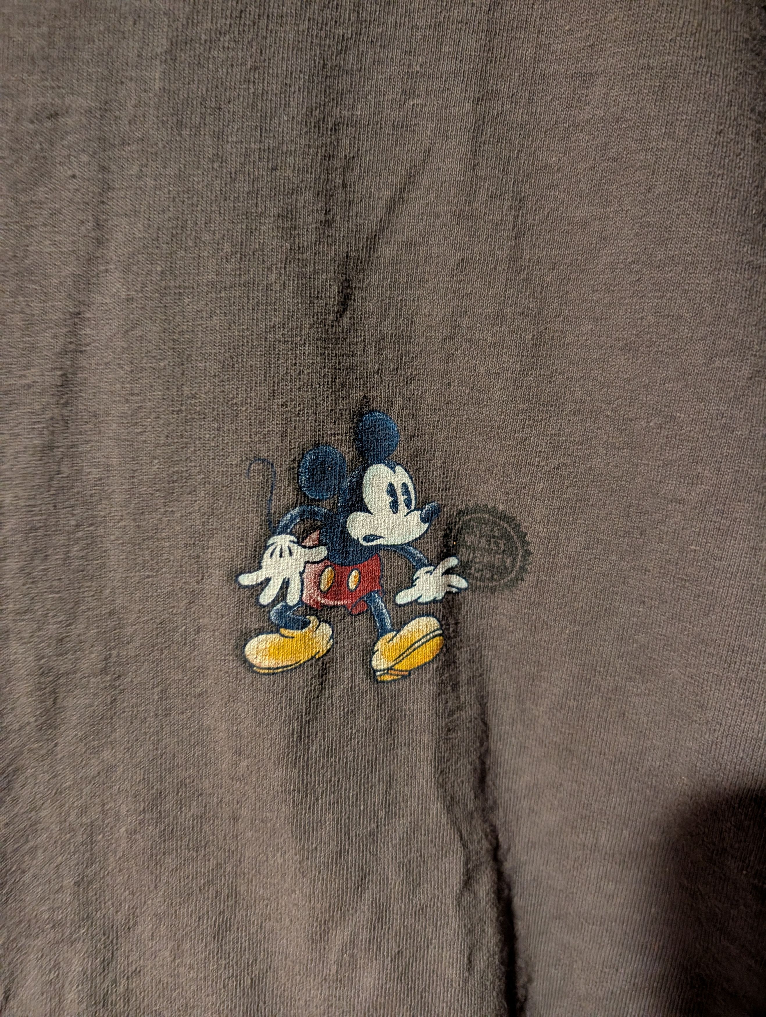 Disney Vintage Mickey Mouse T-Shirt Gray Newspaper Print Disney Size US XXL / EU 58 / 5 - 4 Thumbnail