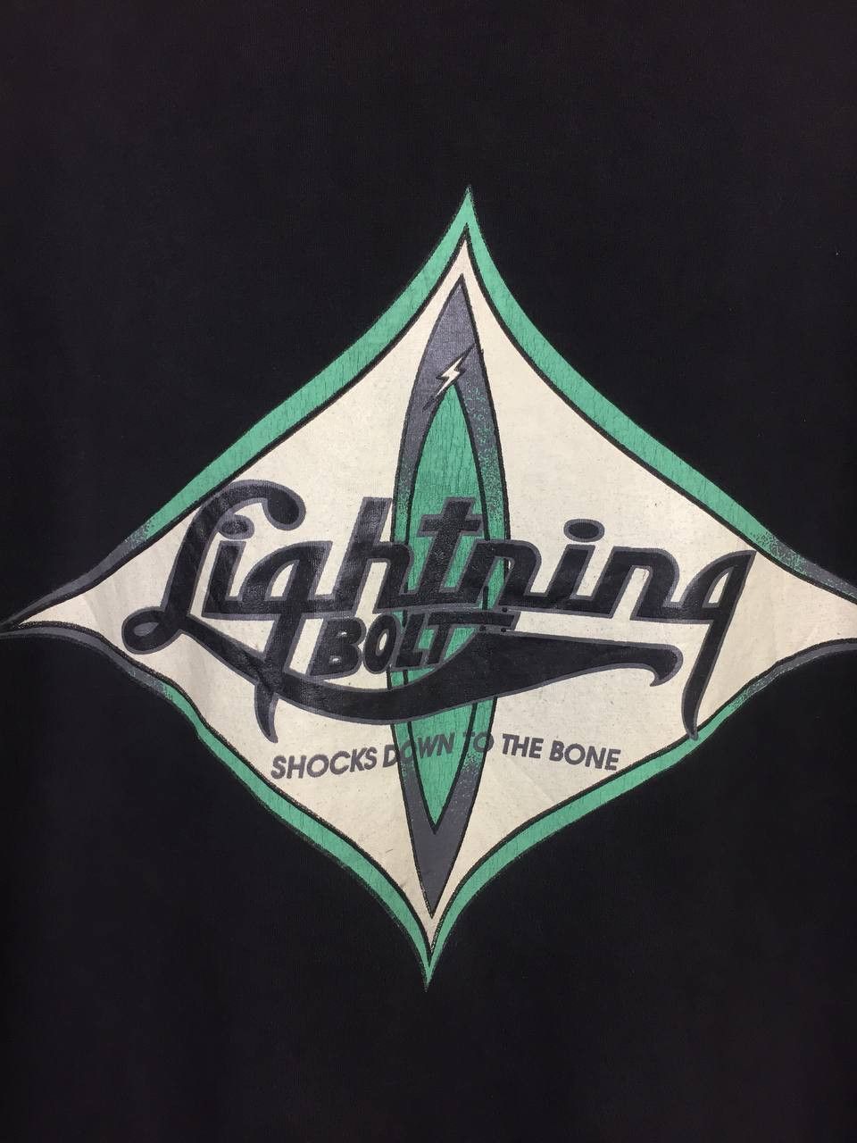 Vintage Vtg Lighting Bolt Shocks Down To the Bone Surf Skate Tee Size US M / EU 48-50 / 2 - 4 Thumbnail