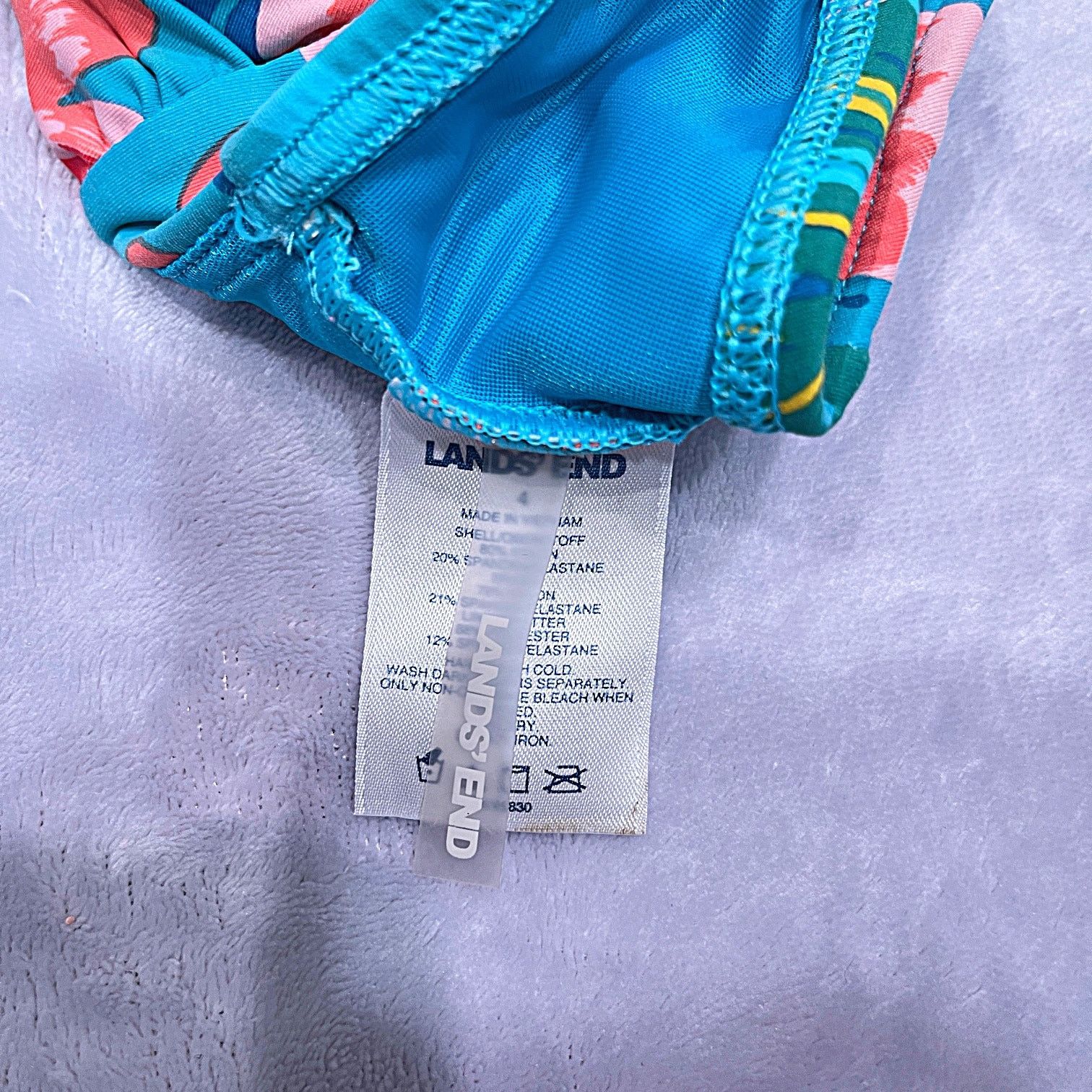 Lands' End LANDS END Swim Floral Twist Bikini Bra Top Womens 4 XS Size XS / US 0-2 / IT 36-38 - 5 Thumbnail