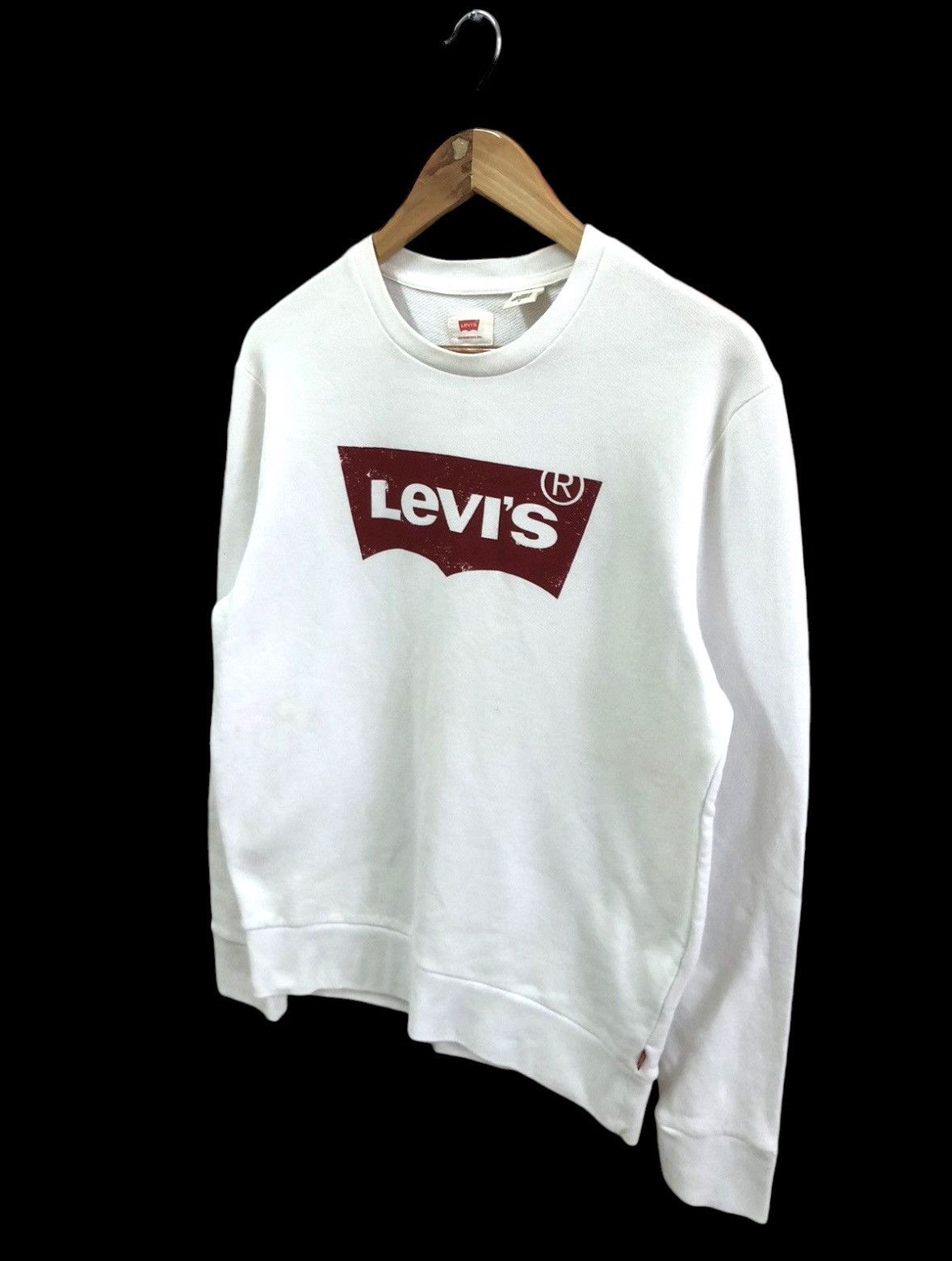Vintage Levi's White Sweatshirt Big Spellout Logo