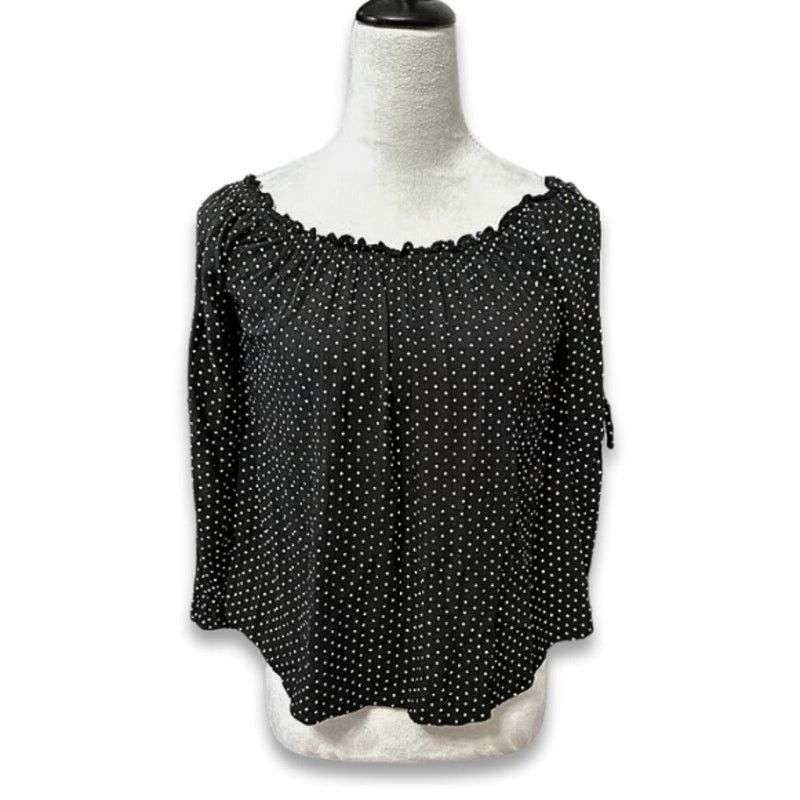 American Eagle Outfitters American Eagle Outfitters Off Shoulder Polka Dot Black W XS Size XS / US 0-2 / IT 36-38 - 1 Thumbnail