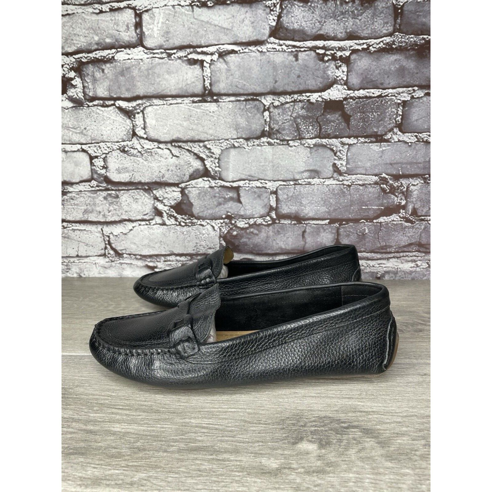 Bass G.H. Bass & Co. Bass Reese Black Leather Driving Loafers Wom Size US 9.5 / IT 39.5 - 1 Thumbnail
