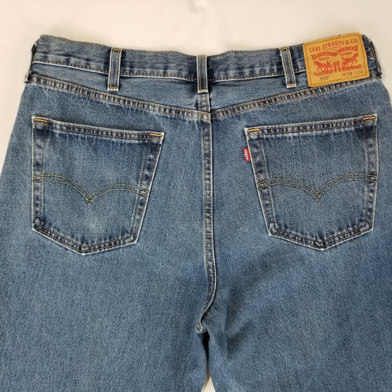 Levi's Levis 550 Jeans Mens 38x30 Blue Relaxed Fit Tapered Leg Size US 38 / EU 54 - 4 Thumbnail