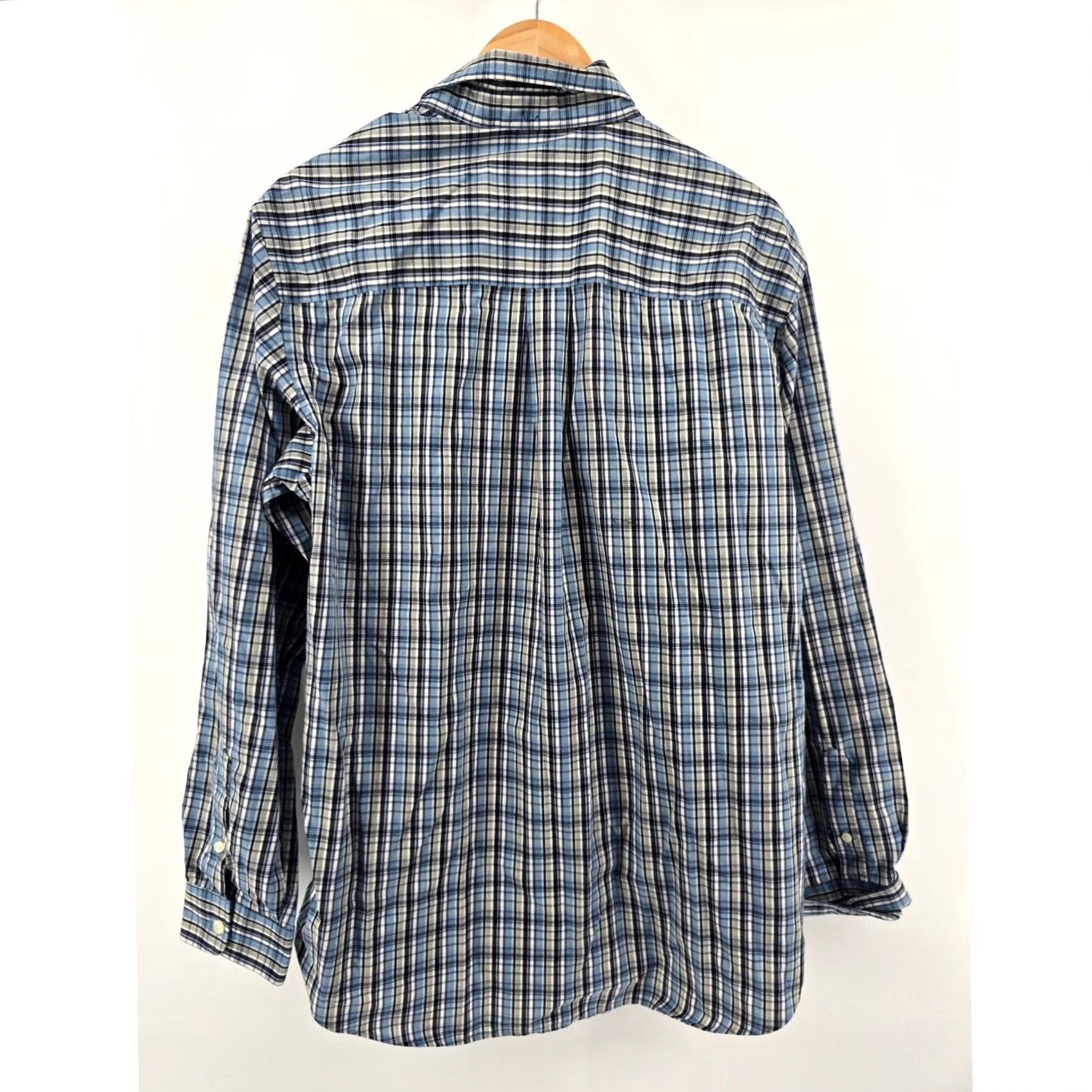 Vintage Consensus Button Down Shirt Mens Large Blue Plaid Performance Long Sleeve Pocket Shirt Size US L / EU 52-54 / 3 - 3 Thumbnail