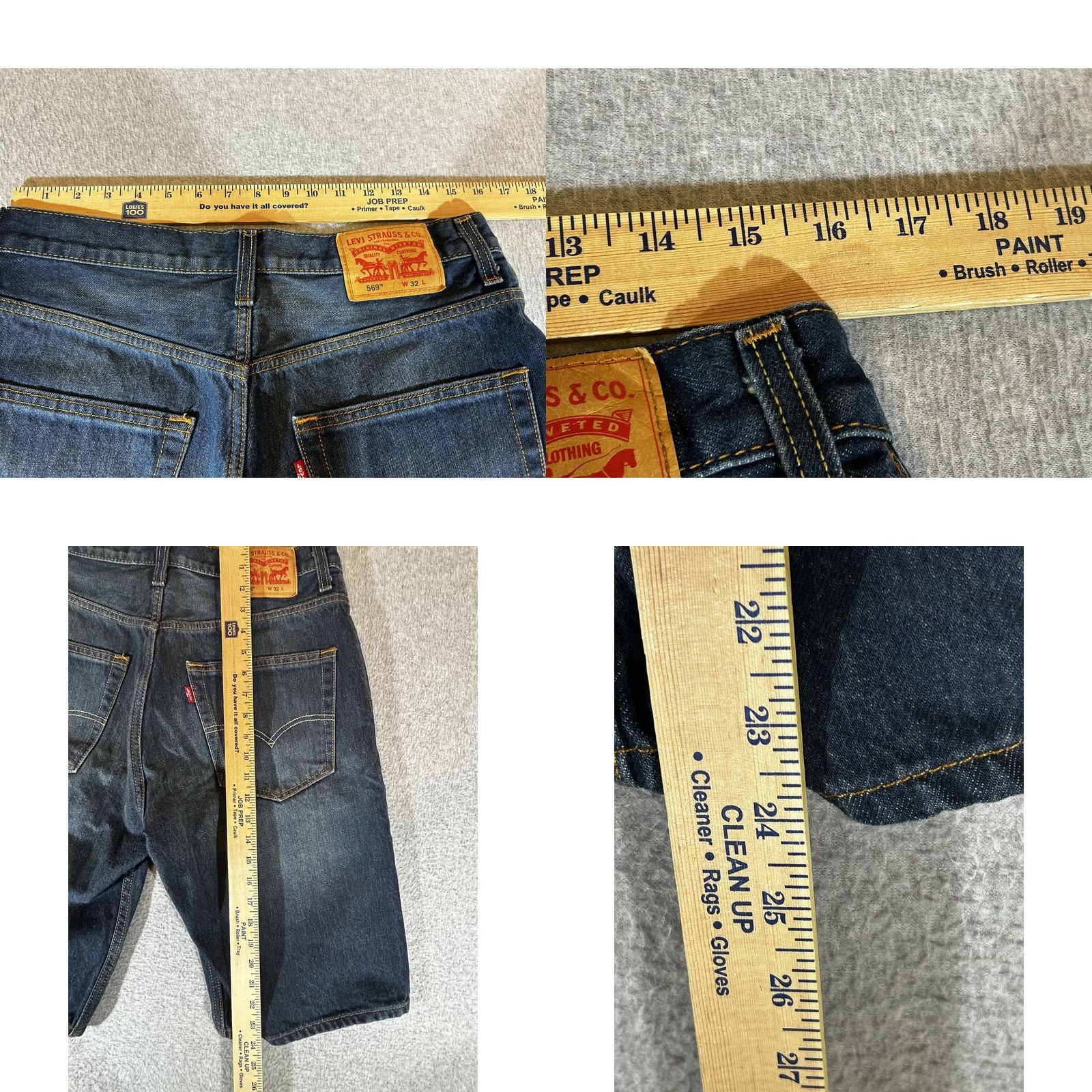 Levi's Levi's Jeans Bermuda Shorts 569 Relaxed Fit 32 Mens Dark Wash Denim 5-Pocket Belt Loops Zip Fly Shorts Blue Size US 32 / EU 48 - 8 Thumbnail