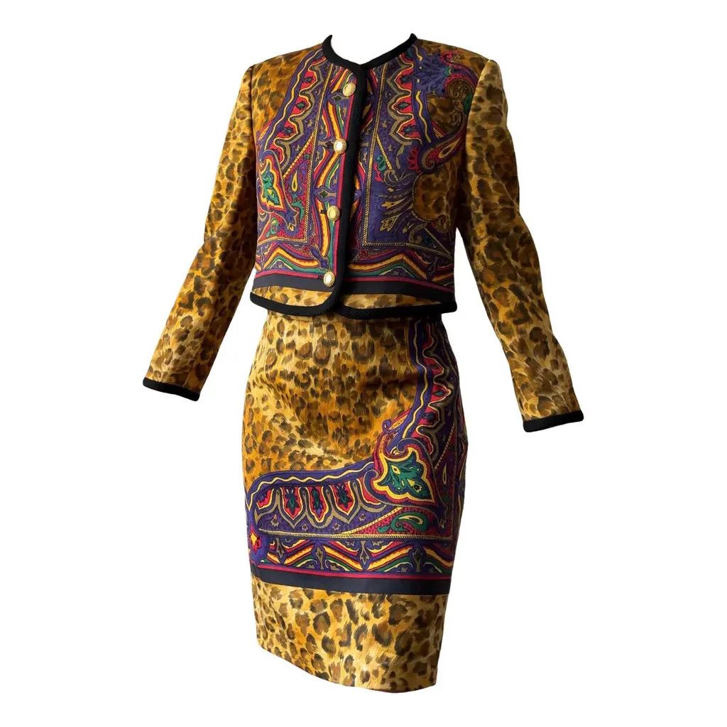 Versus VERSUS GIANNI VERSACE Vintage Skirt Suit Set – Size IT 46 Size 32" / US 10 / IT 46 - 2 Thumbnail