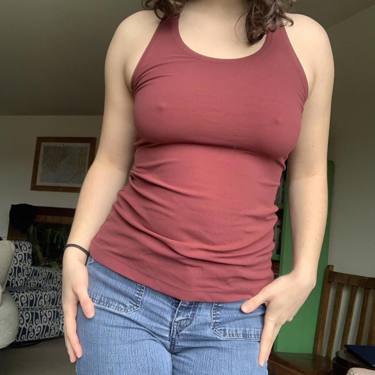 Designer Lulu Lemon Maroon Workout Top Size M / US 6-8 / IT 42-44 - 1 Thumbnail