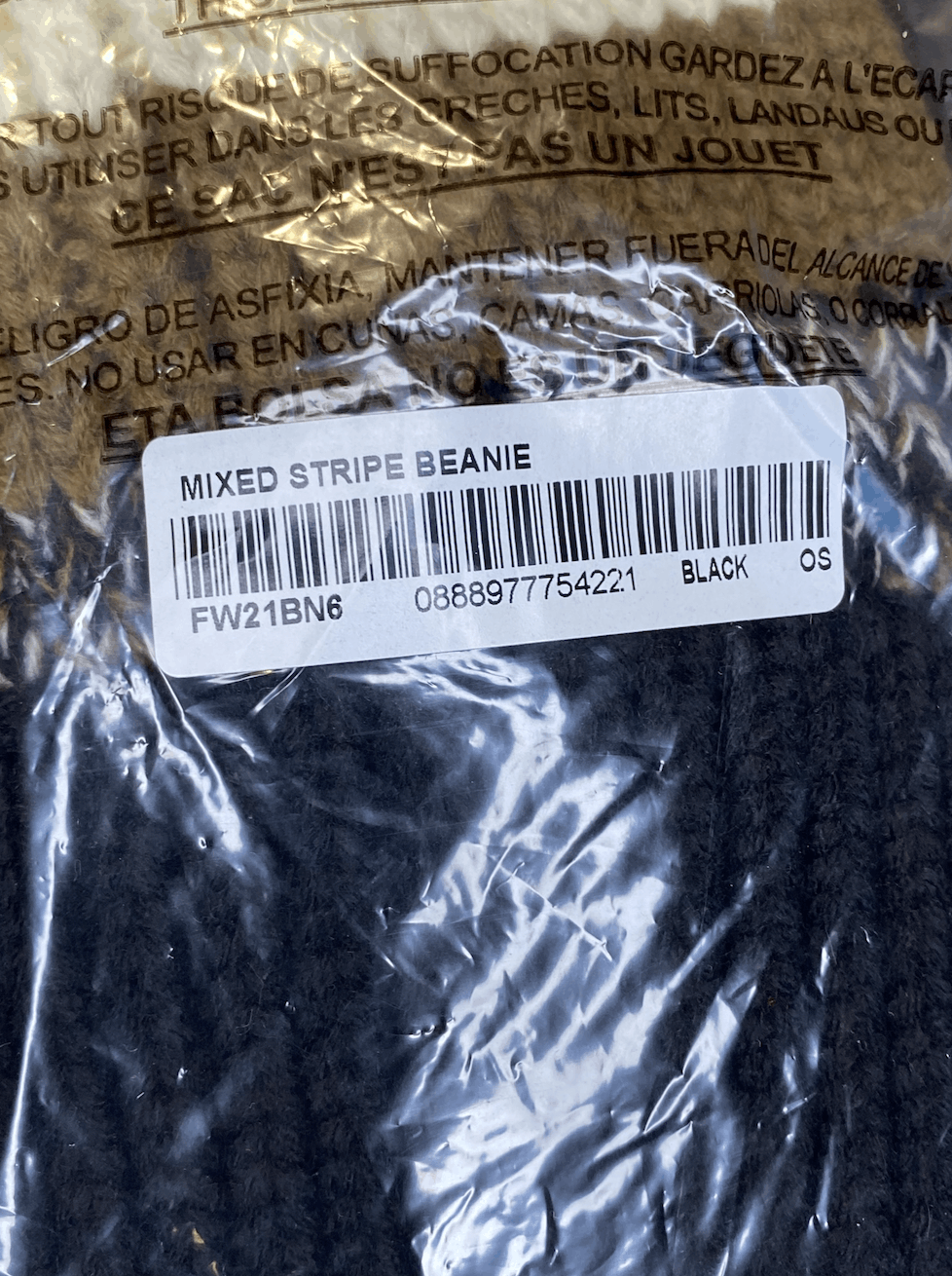 Supreme NWT Supreme Mixed Stripe Beanie - Black Size ONE SIZE - 4 Thumbnail