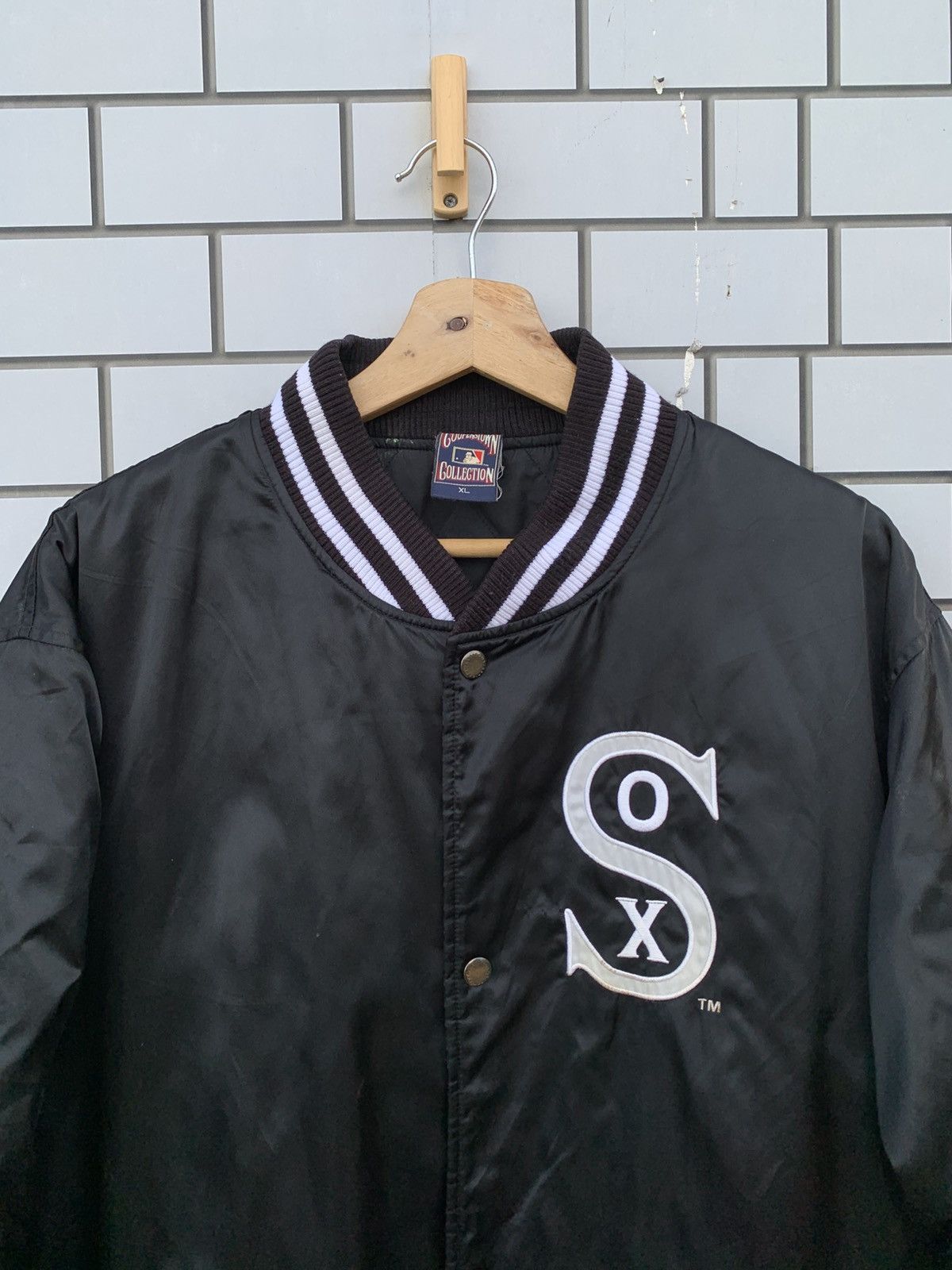 Majestic Vintage MLB SOX Varsity Bomber Jacket Size US XL / EU 56 / 4 - 4 Thumbnail