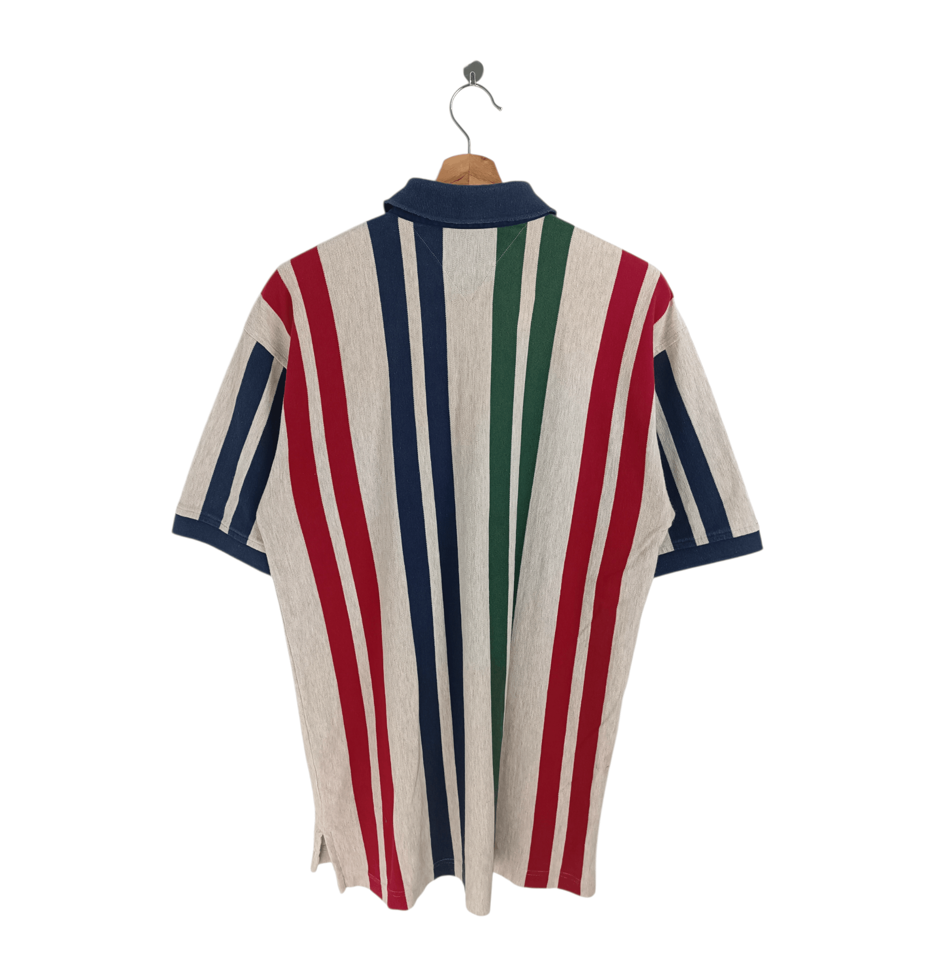 Tommy Hilfiger VINTAGE 90'S TOMMY HILFIGER STRIPE POLO VERY RARE PIECE Size US M / EU 48-50 / 2 - 2 Thumbnail