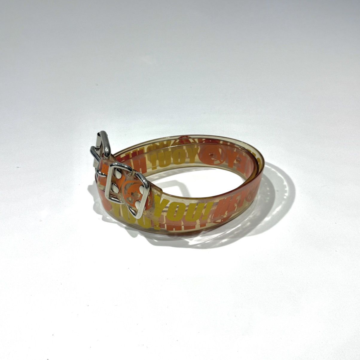 Hysteric Glamour Hysteric Glamour "Hey You!" Transparent Pvc Y2K Belt Size 34 - 1 Thumbnail