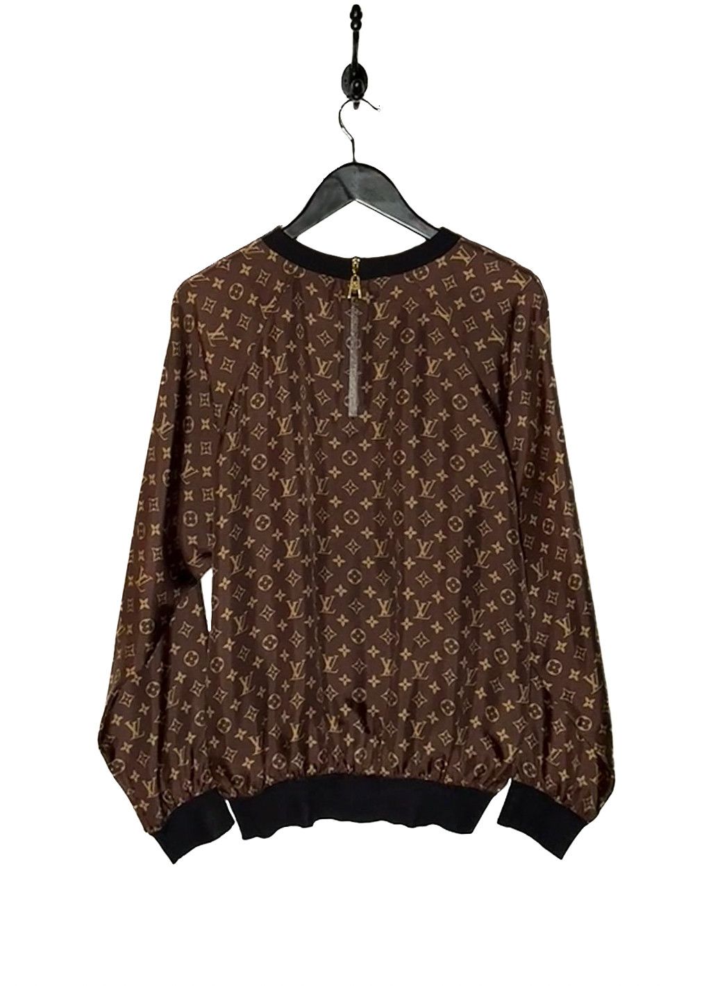 Louis Vuitton Louis Vuitton 2021 Brown Monogram Silk Sporty Sweater Size M / US 6-8 / IT 42-44 - 3 Thumbnail