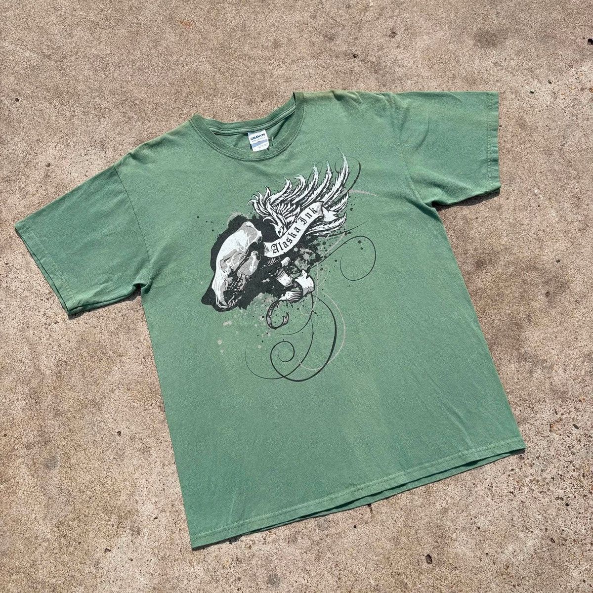 Affliction Alaska Ink Skull Graphic Tee Size US L / EU 52-54 / 3 - 2 Thumbnail