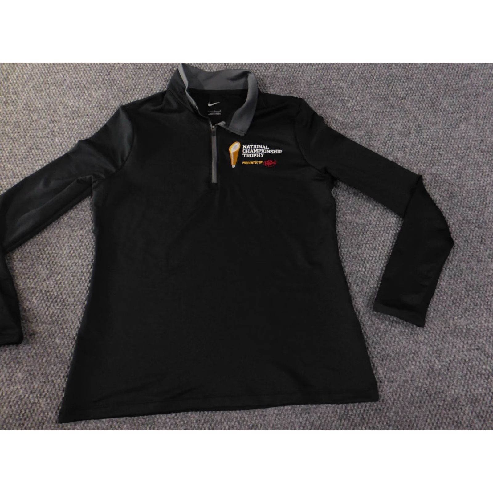 Nike Nike Sweatshirt Women Large Black 1/4 Zip Embroidered NCAA National Championship Pullover Basketball Activewear Size L / US 10 / IT 46 - 3 Thumbnail