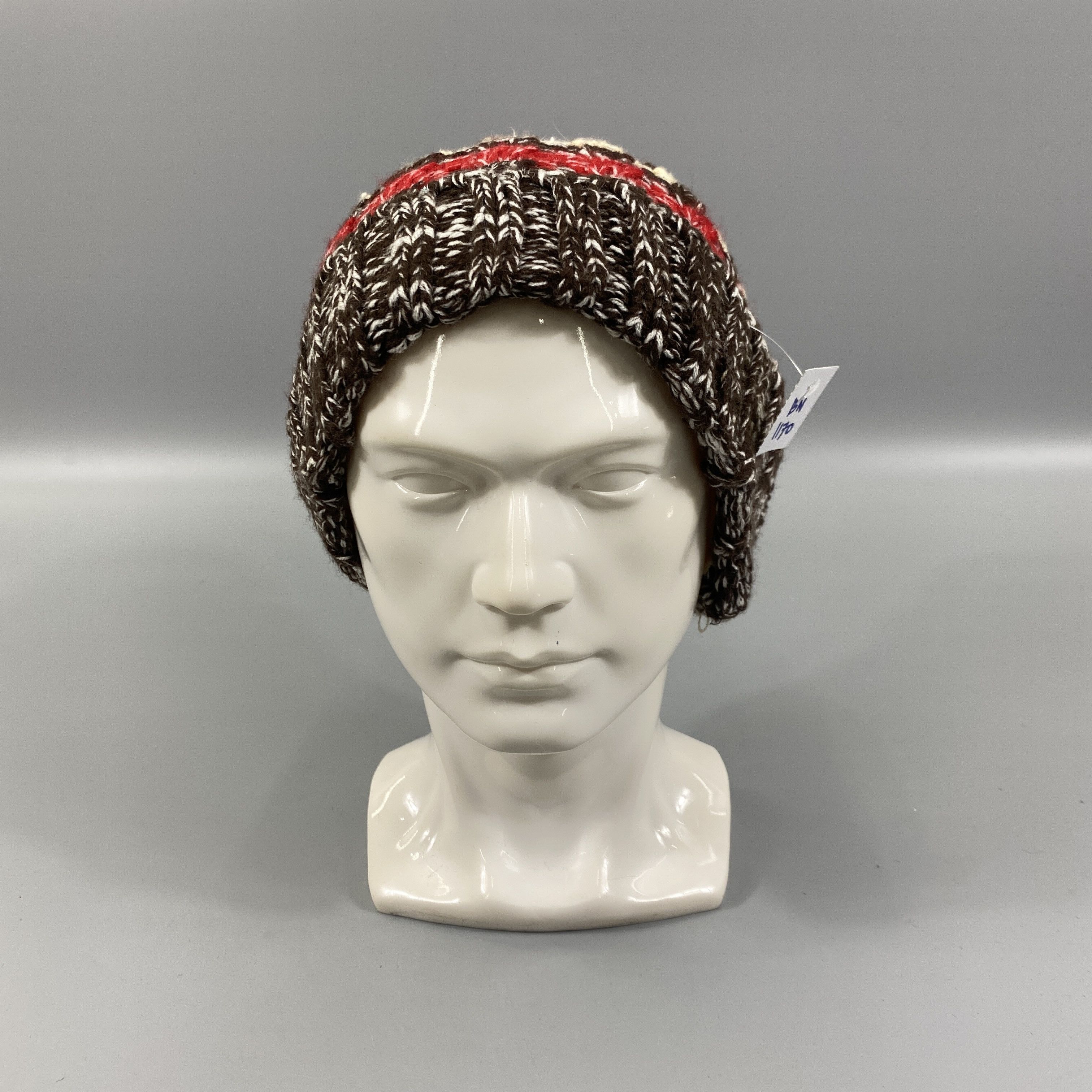 Japanese Brand Knitted Stripe Beanie Hats Pom Pom -BN1170 Size ONE SIZE - 2 Thumbnail