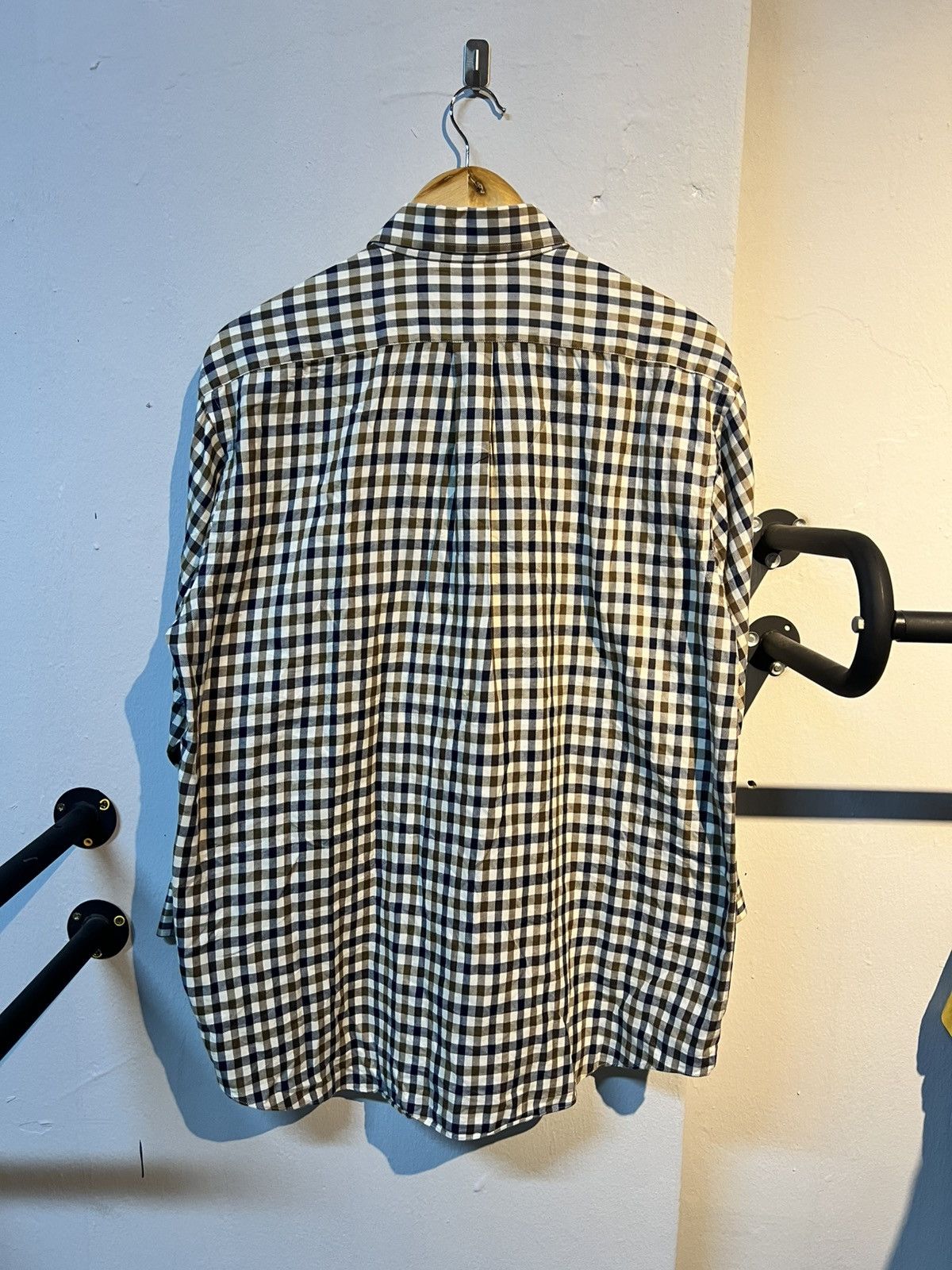 Aquascutum × Vintage Aquascutum Signature Chekered Button Shirt Size US L / EU 52-54 / 3 - 8 Thumbnail