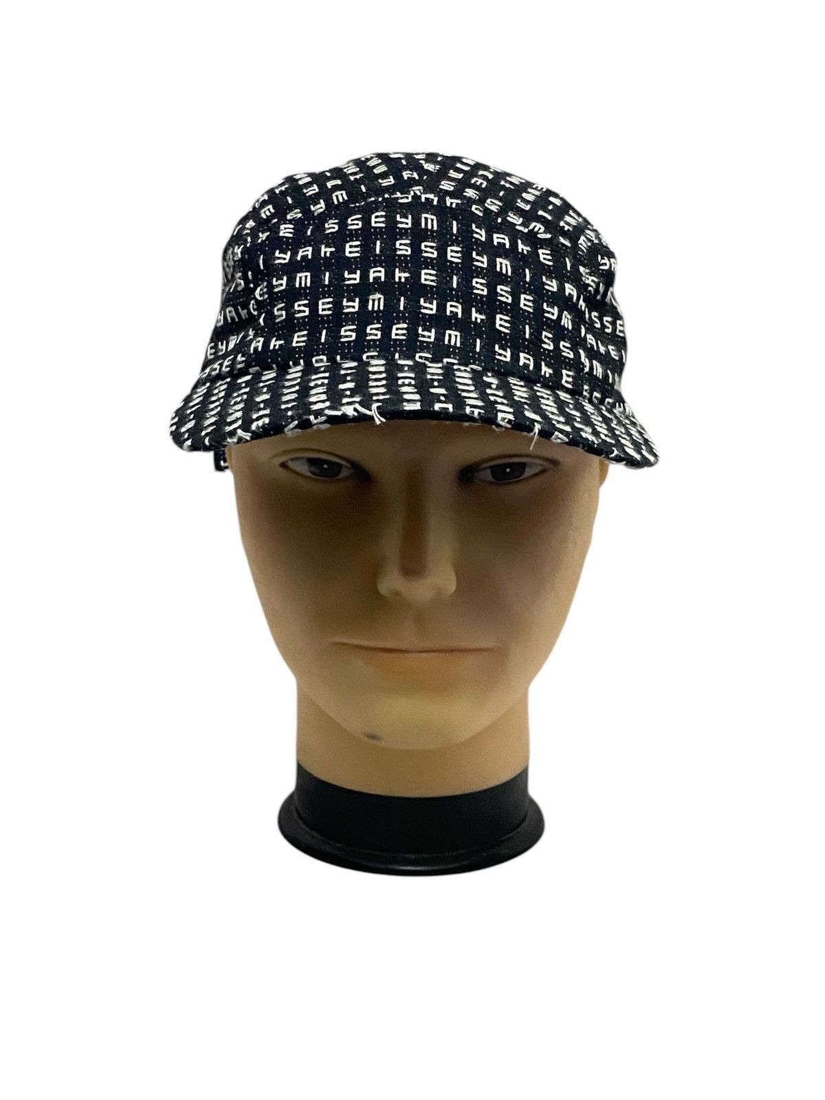 Issey Miyake Rare🔥2000s Issey Miyake Black Jacquard 5 Panel Hat Size ONE SIZE - 4 Thumbnail
