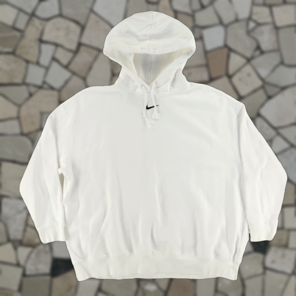 Nike Nike Center Swoosh Solid Long Sleeve Hoodie White Women's 2XL Shirt Size XXL / US 16-18 / IT 52-54 - 1 Thumbnail