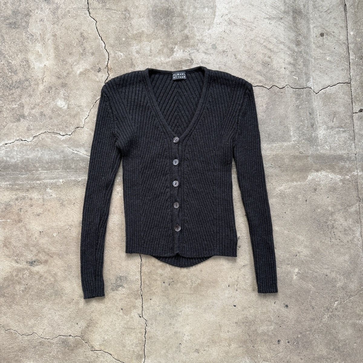 Other No Man’s Land Button Up Gray Merino Wool Cardigan Size M / US 6-8 / IT 42-44 - 1 Thumbnail