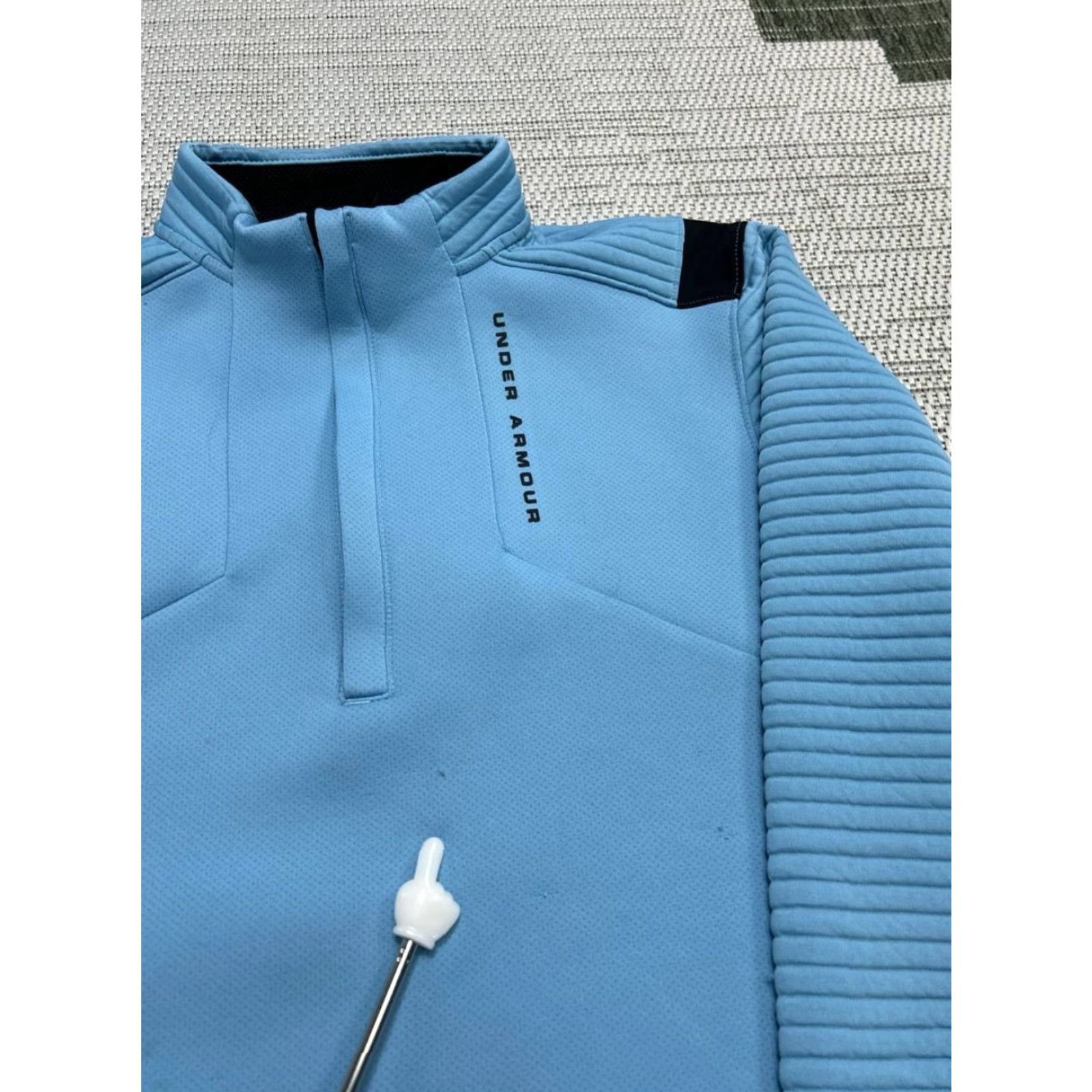 Under Armour Under Armour ColdGear Sweater Mens M Blue 1/4 Zip Pullover Running Winter Navy/Blue (Adult Medium) Size US M / EU 48-50 / 2 - 7 Thumbnail