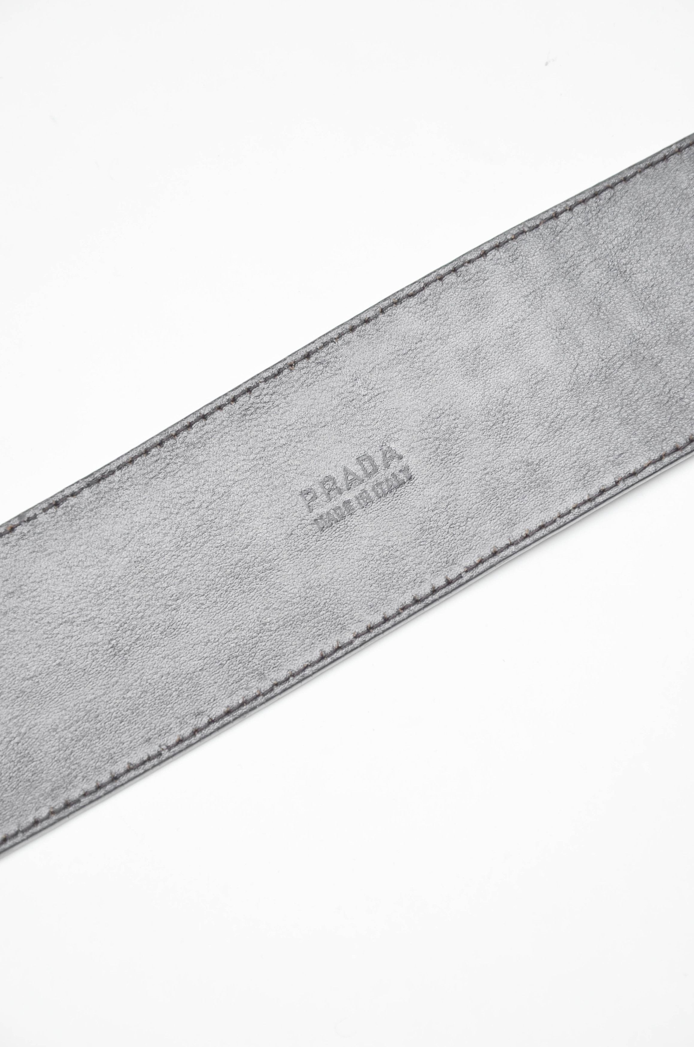 Prada Prada Women’s Crocodile Embossed Brown Leather Belt 75/30 Size ONE SIZE - 6 Thumbnail