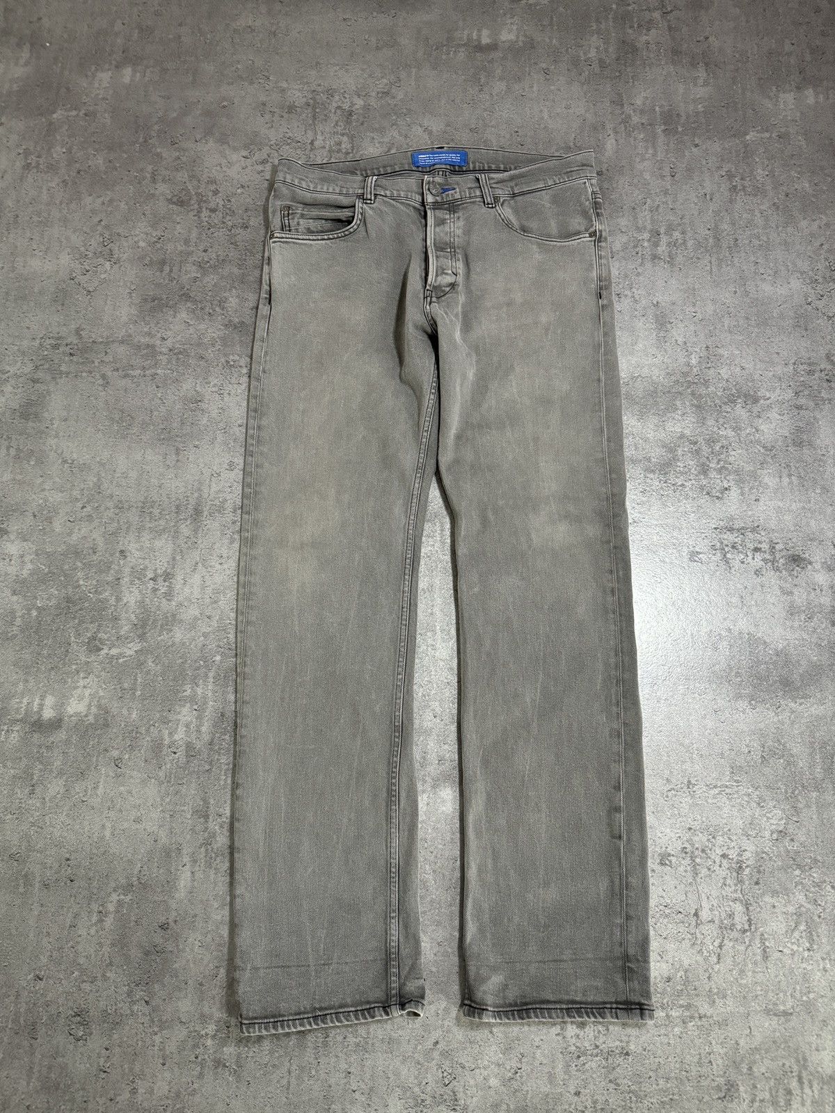 Adidas × Vintage Adidas Crazy Vintage Baggy Jeans Denim Grey Logo Rap Skate Size US 34 / EU 50 - 5 Thumbnail