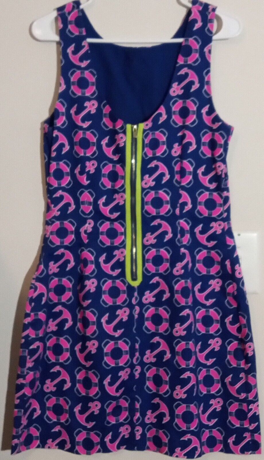 Macbeth Macbeth Co Margaret Josephs Med Dress Nautical Shift Anchors Size M / US 6-8 / IT 42-44 - 2 Thumbnail