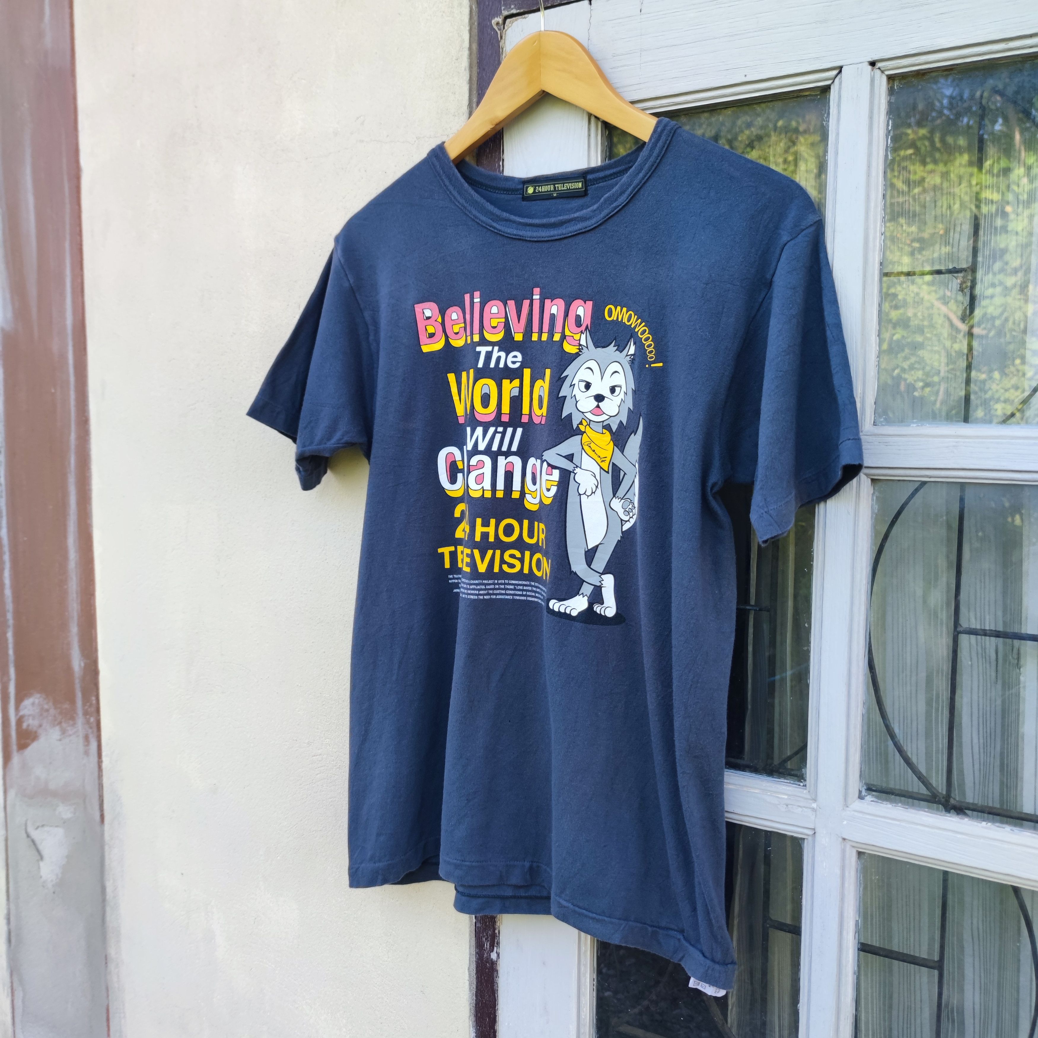 Japanese Brand 24Hour Television Believing The World Will Change T Shirt Size US M / EU 48-50 / 2 - 4 Thumbnail