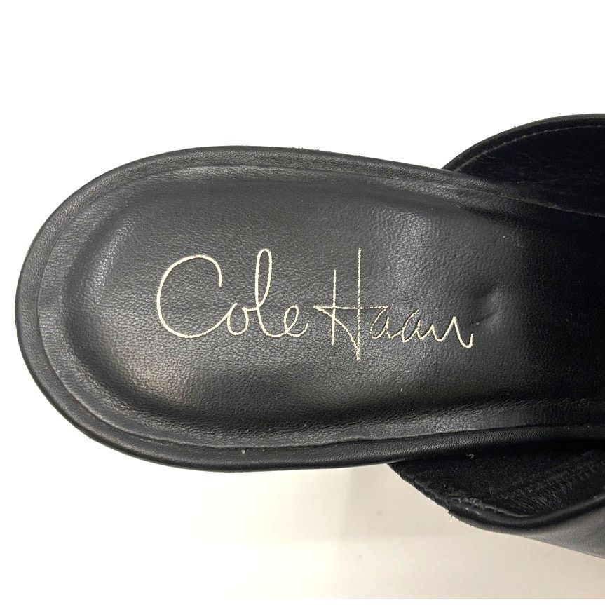Cole Haan Size 11| COLE HAAN Black Leather Nike Air Platform Clog Mule Size US 11 / IT 41 - 12 Thumbnail