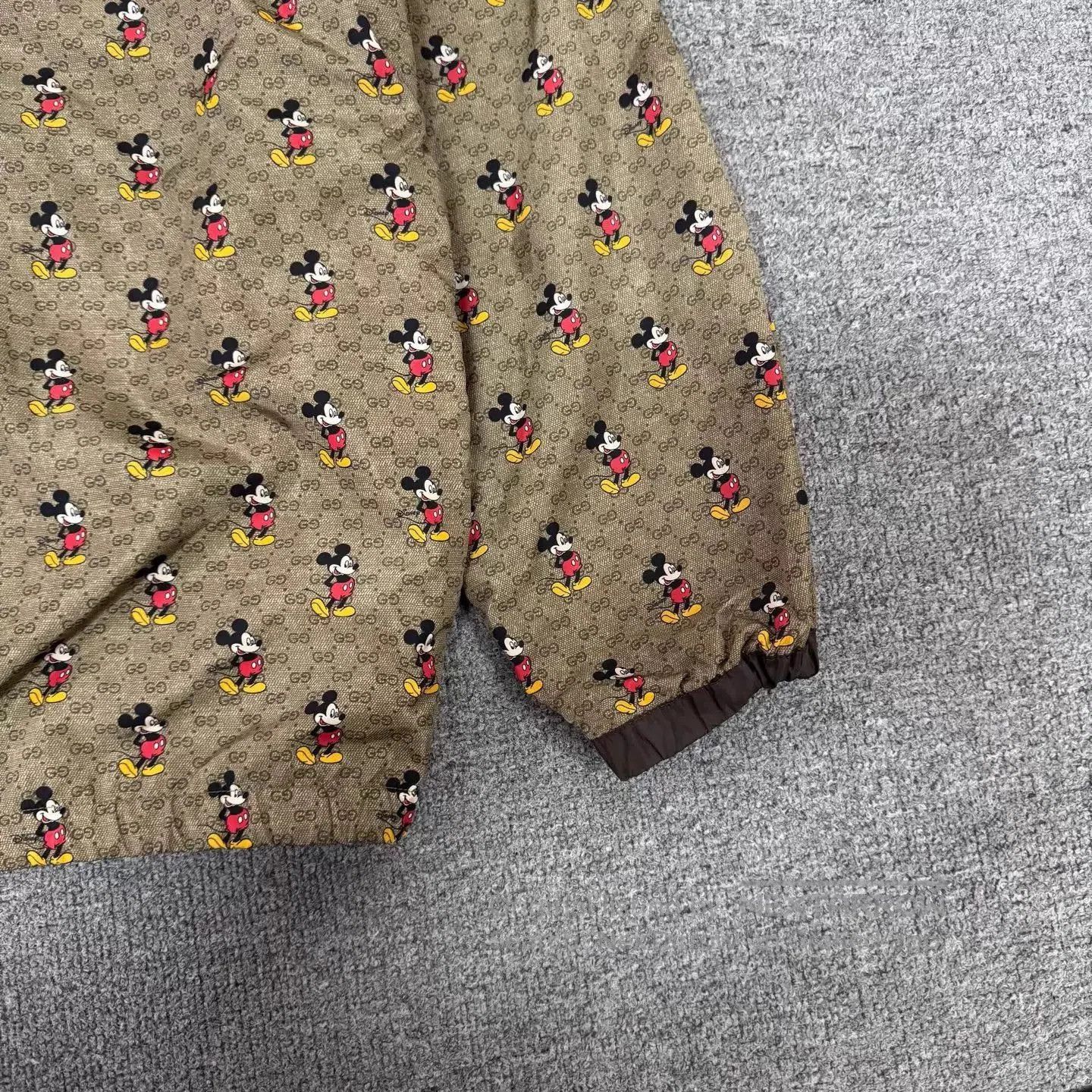 Gucci Brown Mickey Mouse Print Hooded Jacket. Size US M / EU 48-50 / 2 - 3 Thumbnail