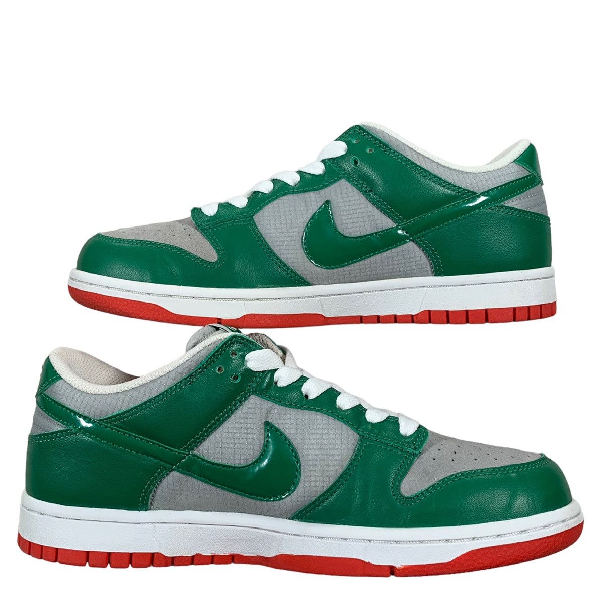 Vintage VTG Nike Dunk Low Silver White Pine Green Red 2008 Sneakers Size US 8 / EU 41 - 2 Thumbnail