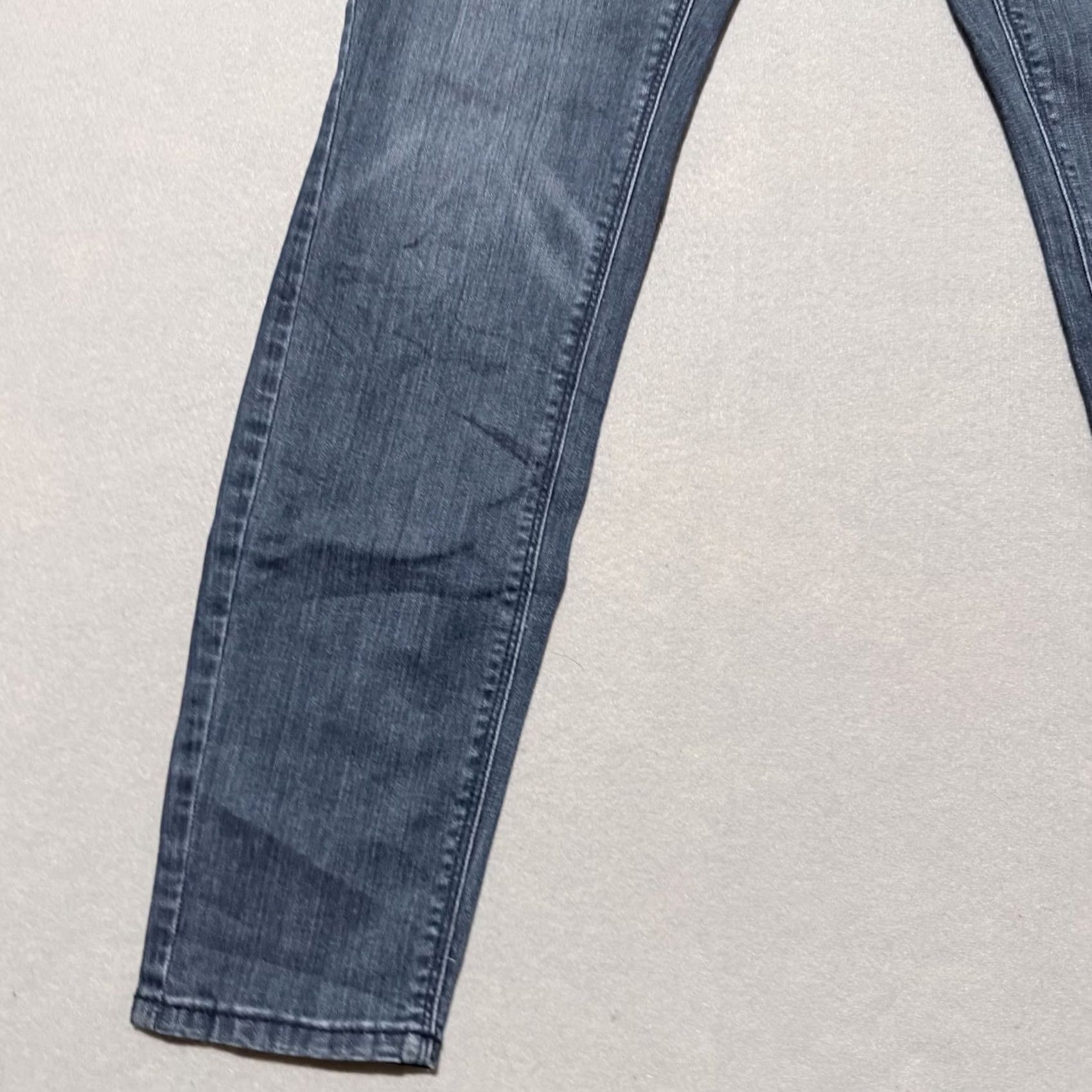 Vintage Simply Vera Vera Wang Jeans Women's Blue Denim Distressed Mid Rise Skinny - 6 Size 28" / US 6 / IT 42 - 5 Thumbnail