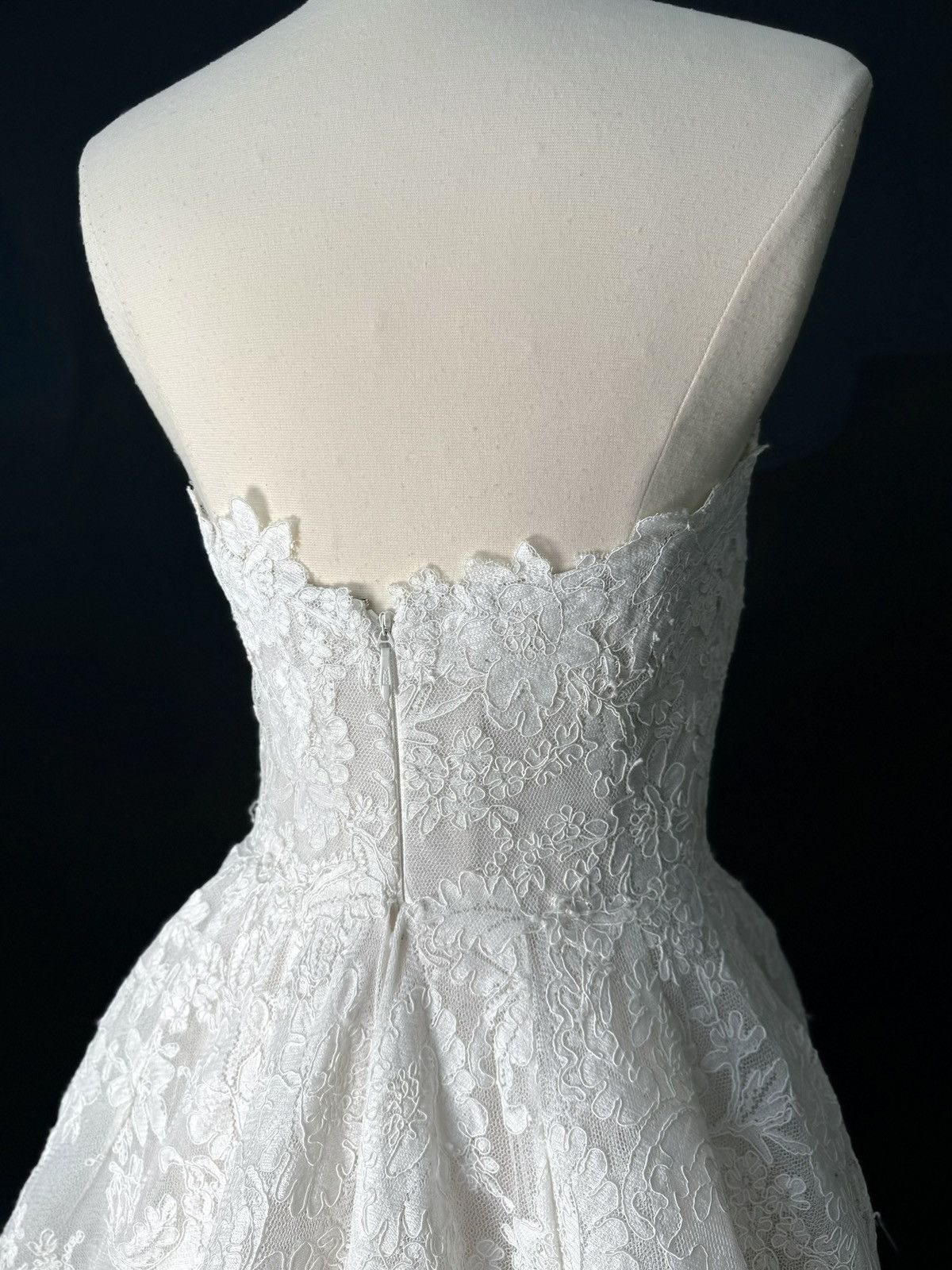 Other Preloved US 6 Anna Augusta French corded lace Bridal Gown Size M / US 6-8 / IT 42-44 - 6 Thumbnail