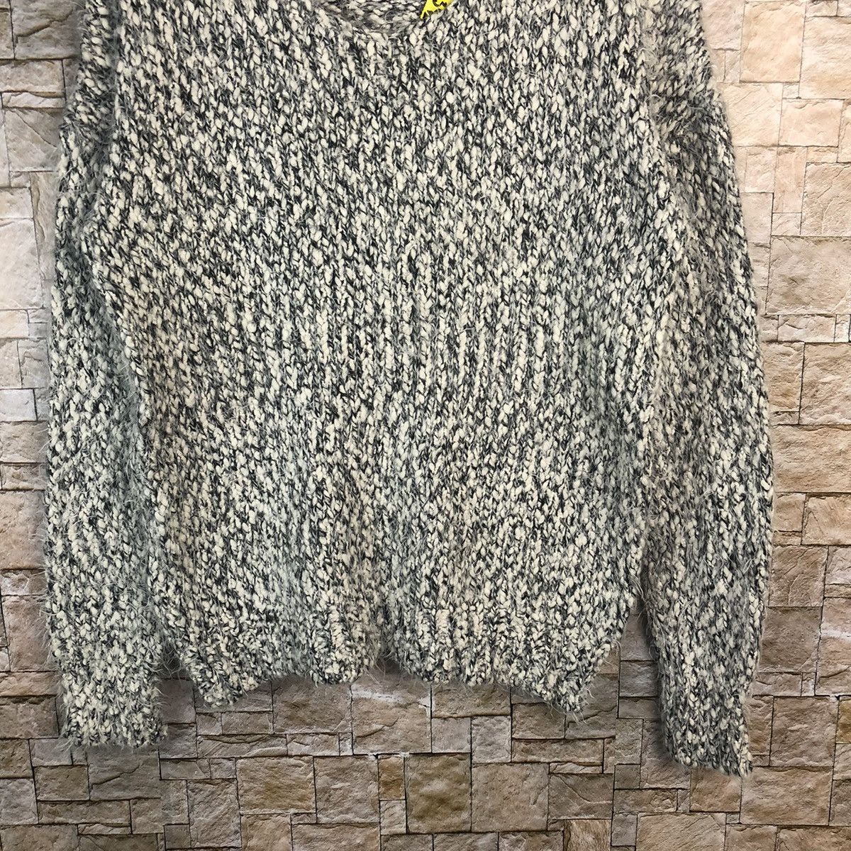 Homespun Knitwear × Japanese Brand Putielal White Shag Shaggy Fur Mohair Knitwear #A32 Size US L / EU 52-54 / 3 - 3 Thumbnail