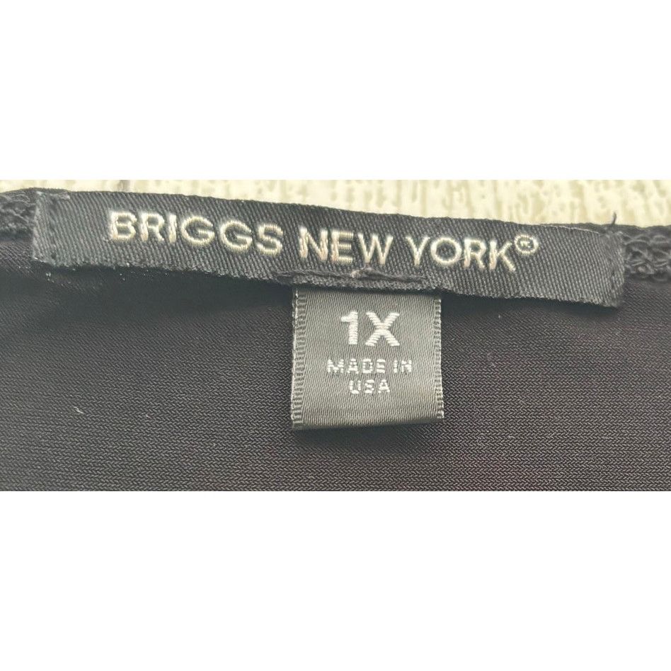 Other Briggs New York Black V-Neck Tie-Back Top Size 1X Size XL / US 12-14 / IT 48-50 - 4 Thumbnail