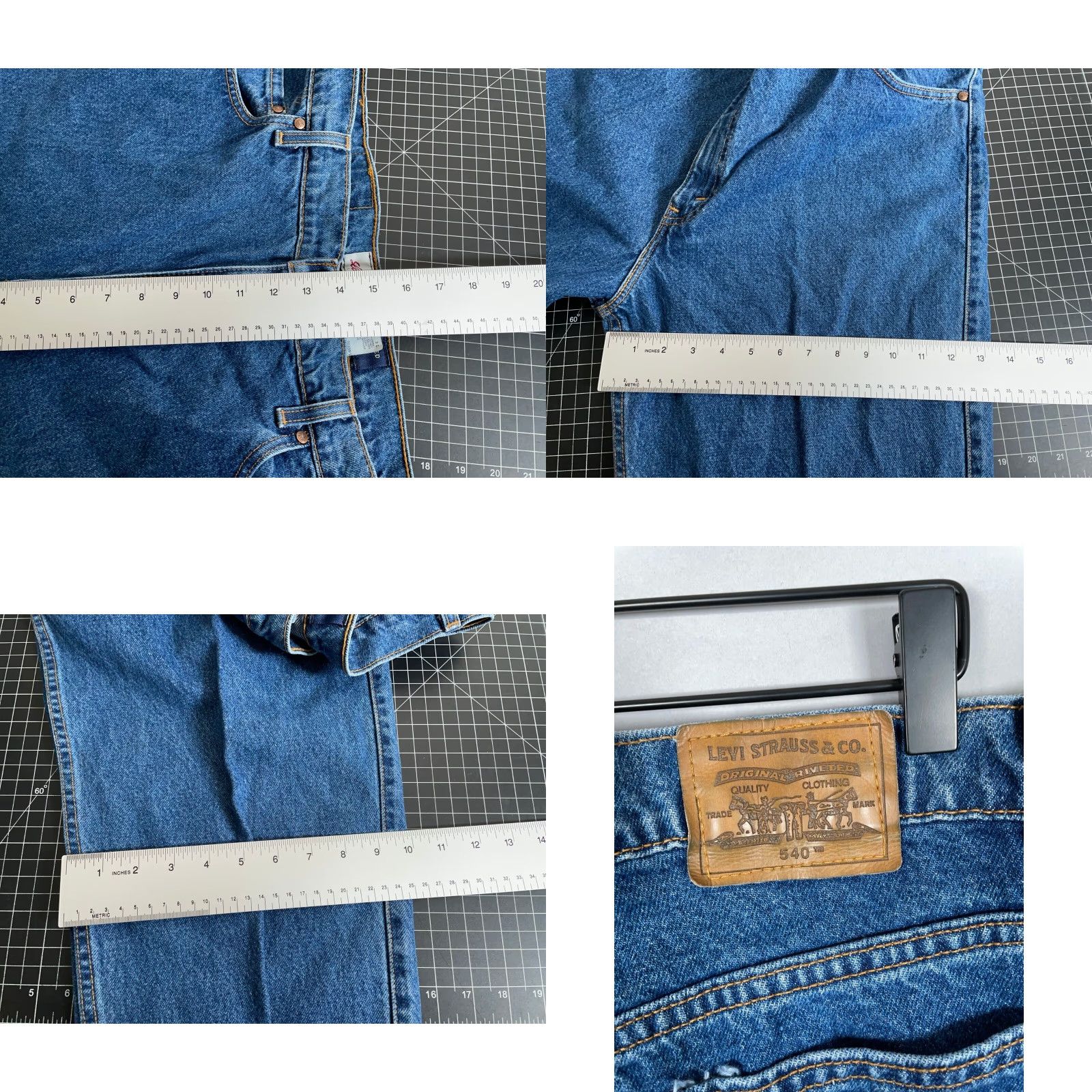 Levi's VINTAGE Levi's 540 Jeans Men's Relaxed Fit 39 x 31 Blue Denim 1997 USA 90s Grunge Retro Retro Mens Jeans Size US 39 - 8 Thumbnail