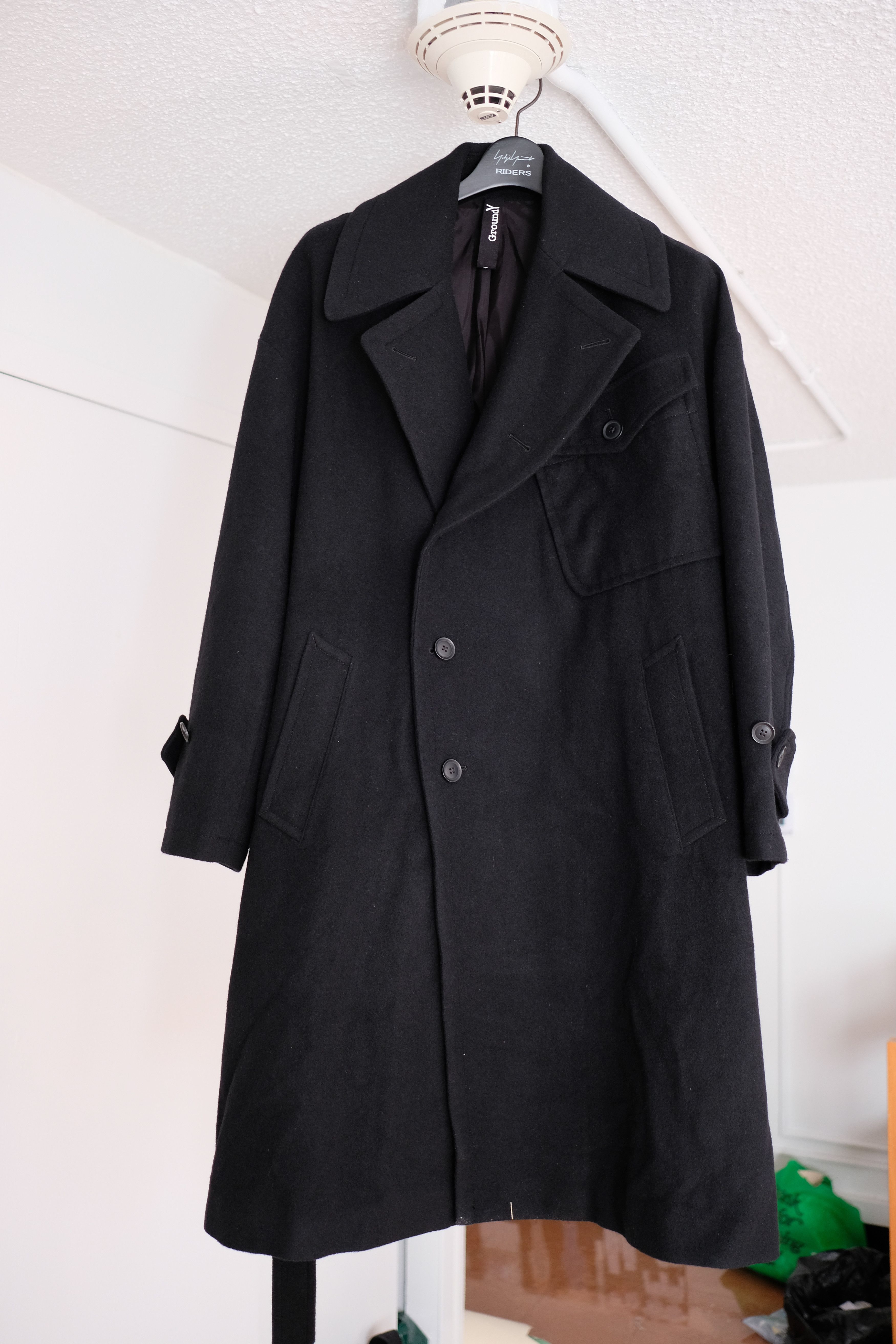Ground Y GroundY Assymetrical Belted Wool Coat Size US L / EU 52-54 / 3 - 1 Thumbnail