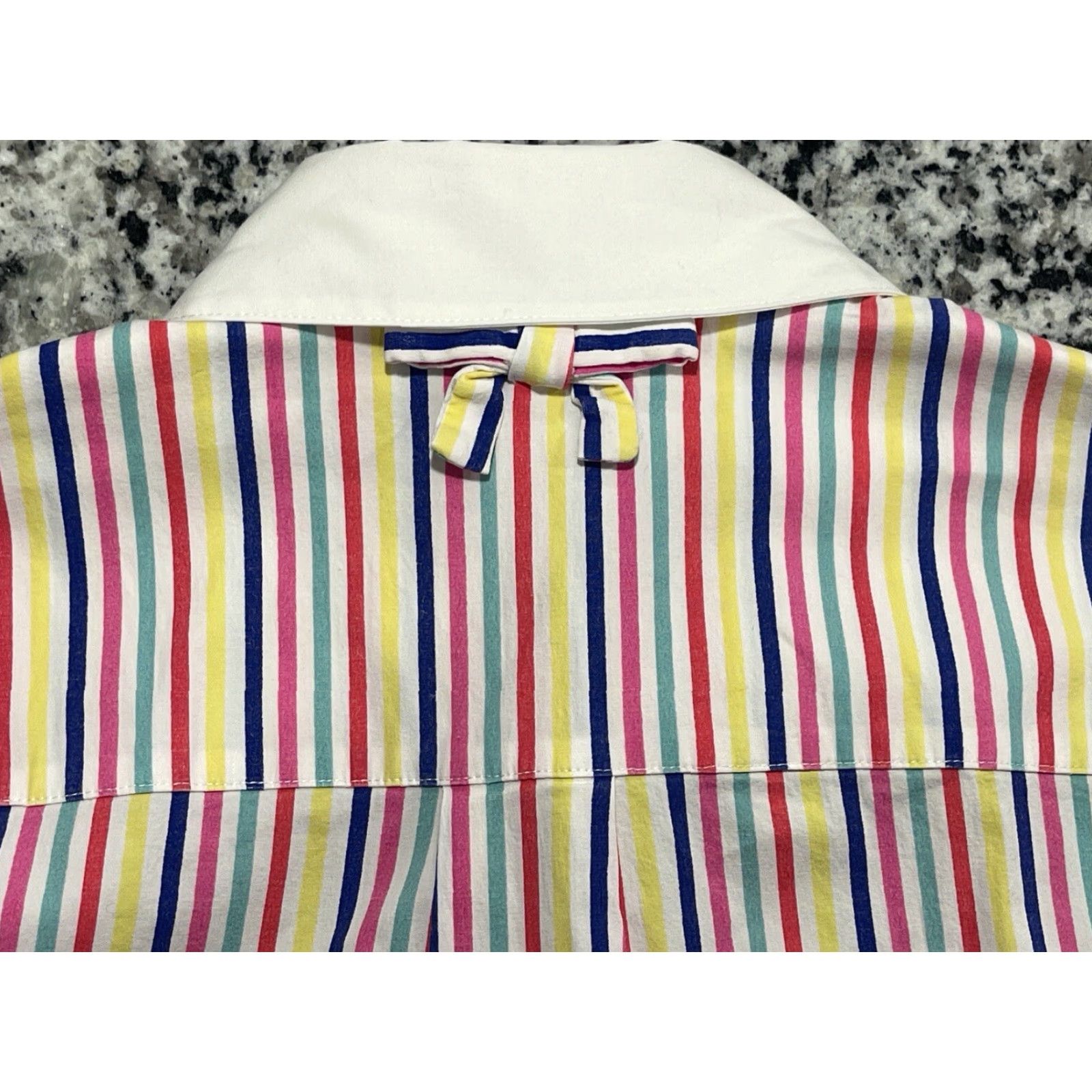 Rainbow Kate Spade Rainbow Long Sleeve Button-Down Shirt Sz 2 Womens Denim Cotton Elastane Ruffle Collared Shirt, Basic, Regular Size Type Size XS / US 0-2 / IT 36-38 - 6 Thumbnail