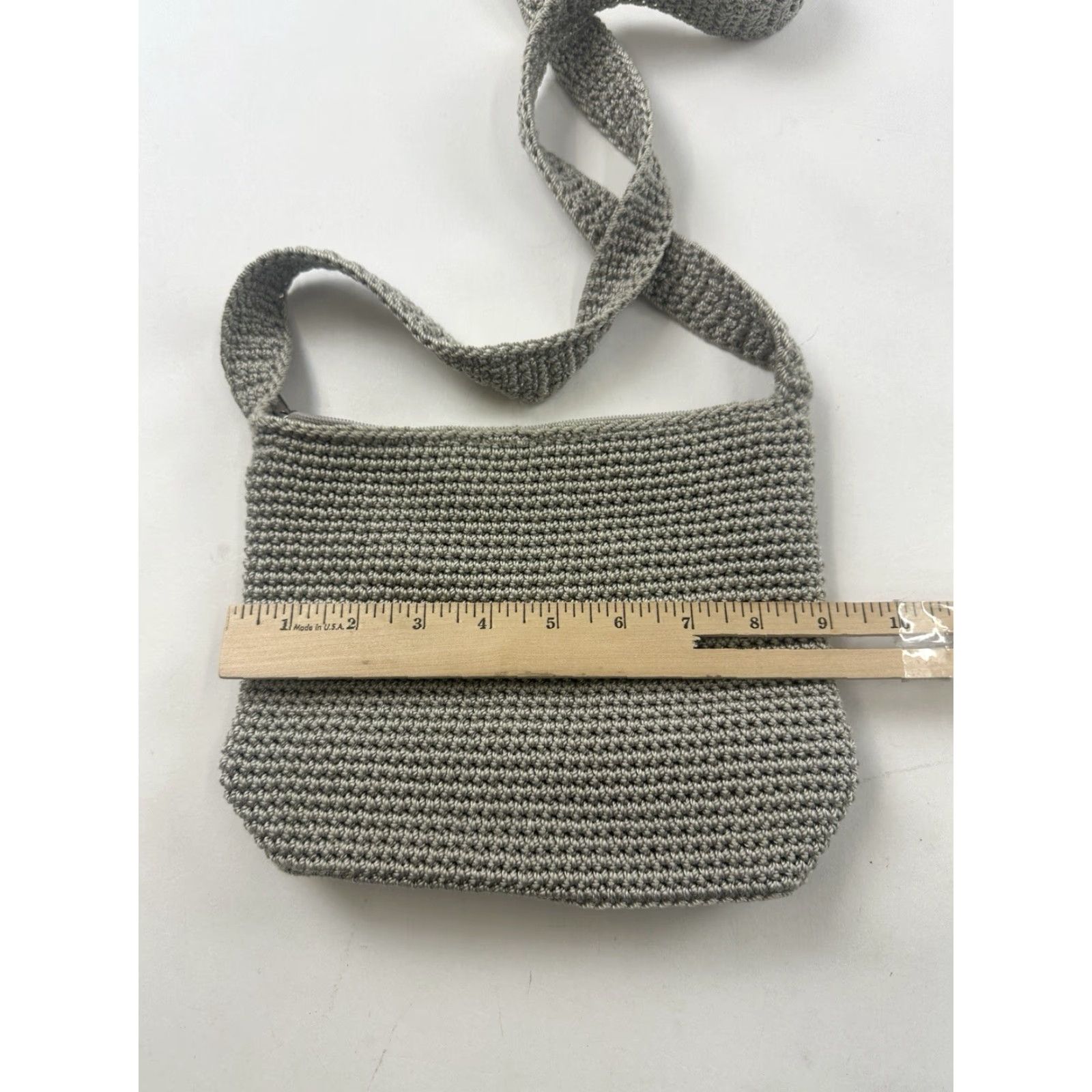 The Sak VINTAGE The Sak Bag Crossbody Womens Gray Knit Crochet Bohemian Shoulder Bag Size ONE SIZE - 4 Thumbnail