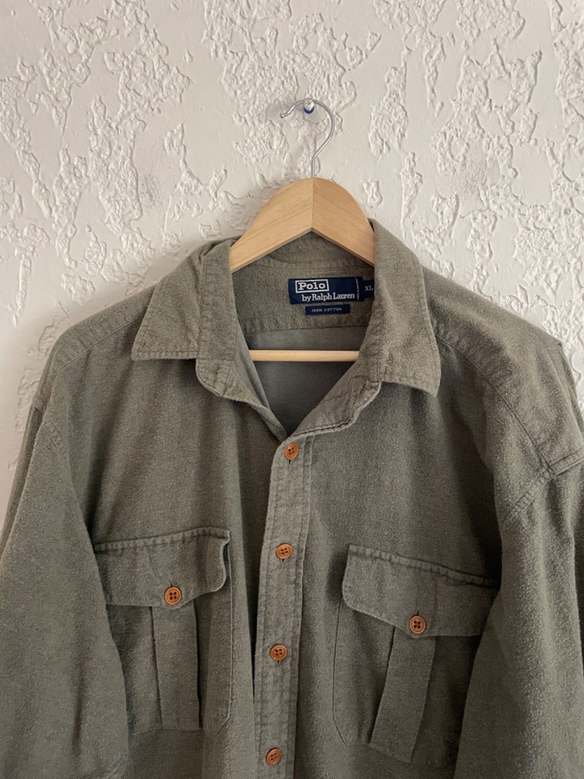 Polo Ralph Lauren 🔥 Polo Ralph Lauren® RARE 90s Military Chamois Flannel Size US XL / EU 56 / 4 - 4 Thumbnail