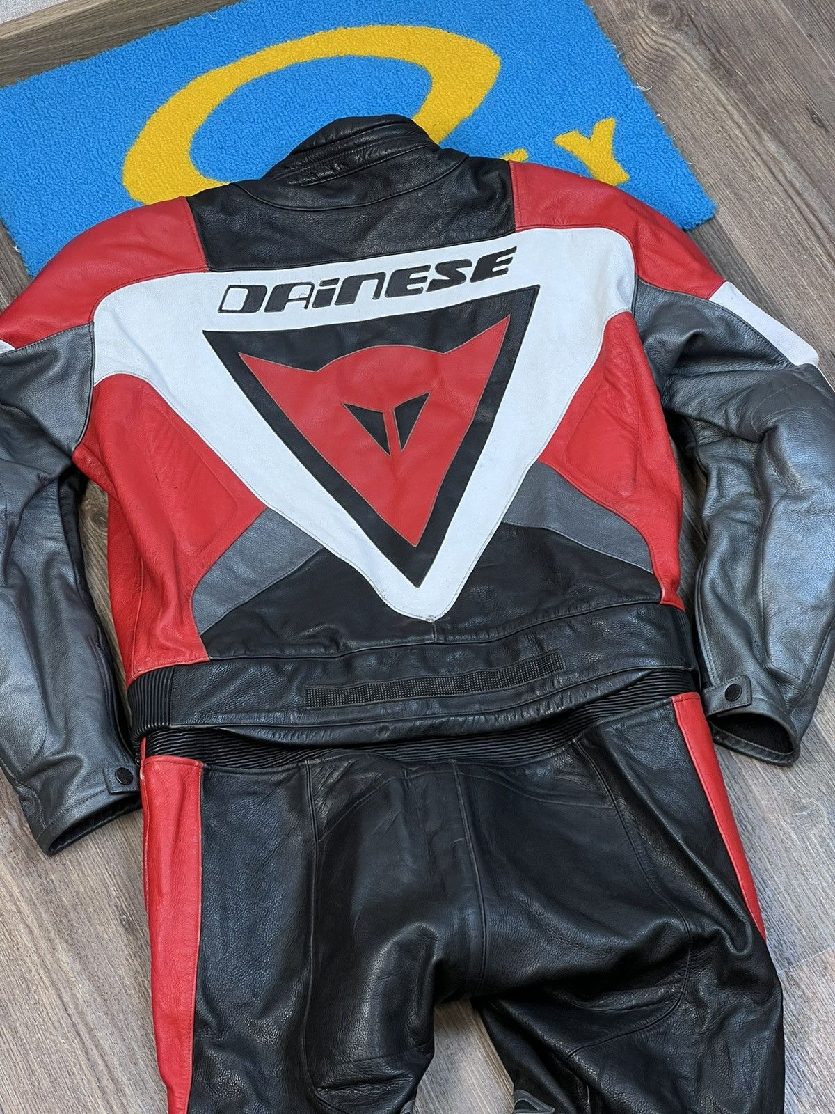 Dainese × Vintage Dainese Racing Leather Motorcycle Jacket + Pant Suit Size US XL / EU 56 / 4 - 18 Thumbnail