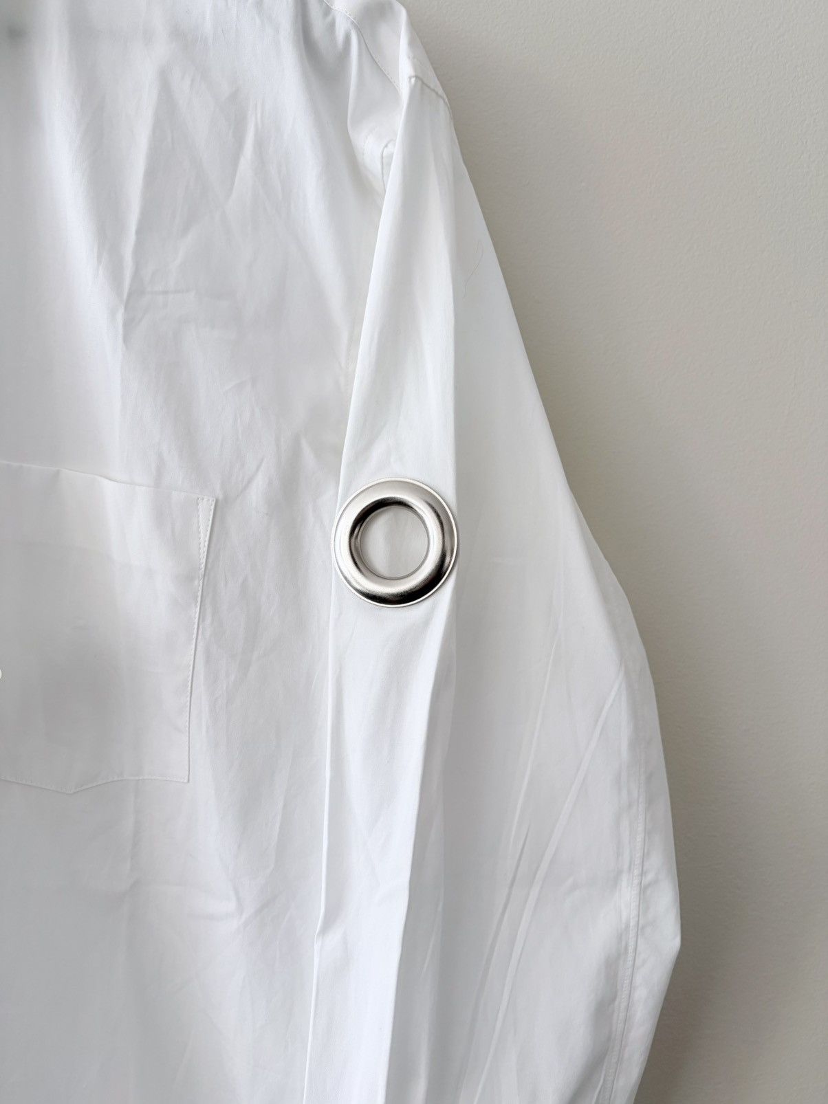 Comme des Garcons SHIRT Comme des Garçons SHIRT Silver Grommet Detail White Shirt Size US M / EU 48-50 / 2 - 4 Thumbnail