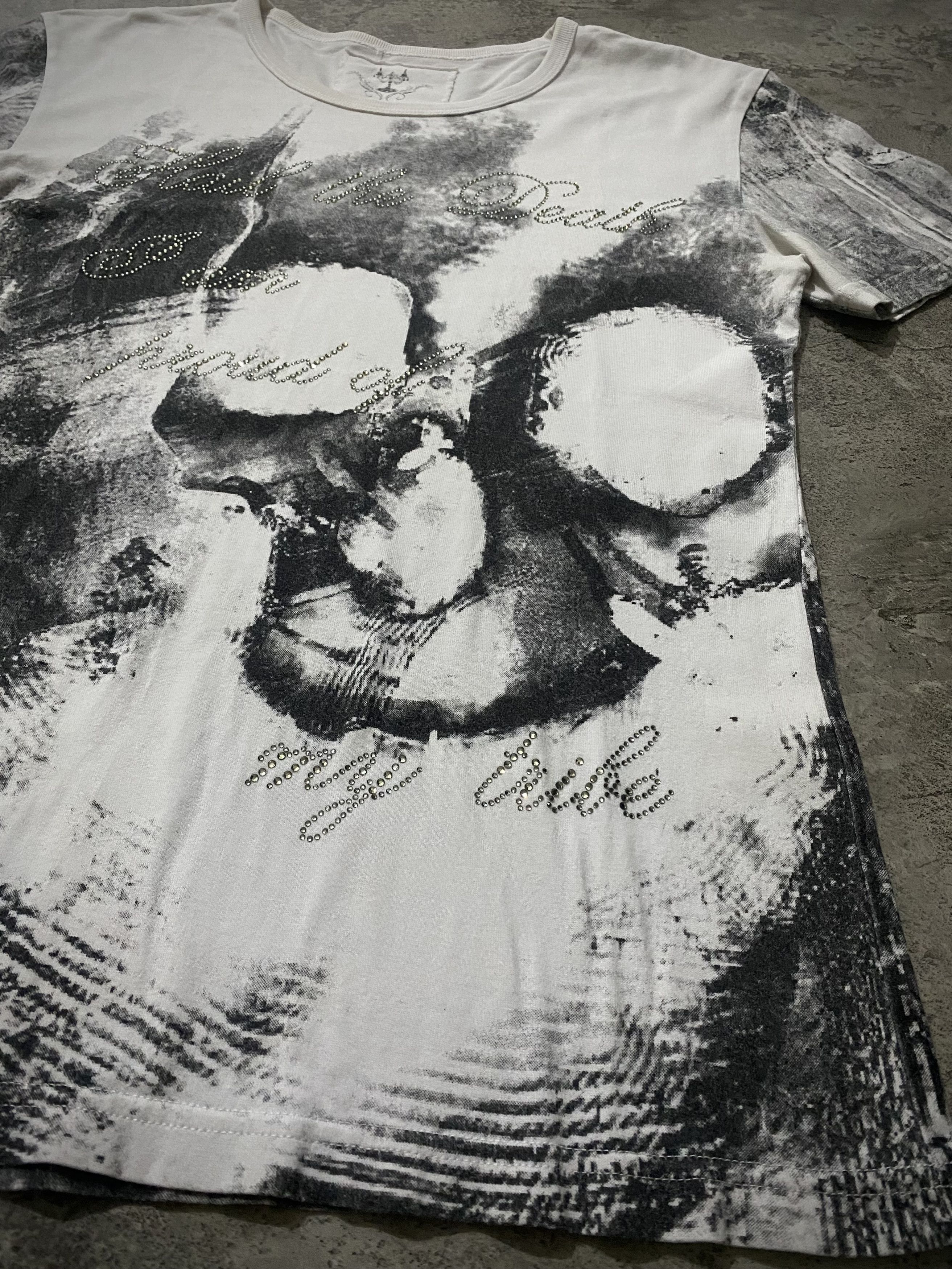 Japanese Brand XRFM SKULL GRUNGE POEM TSHIRT Size US M / EU 48-50 / 2 - 5 Thumbnail