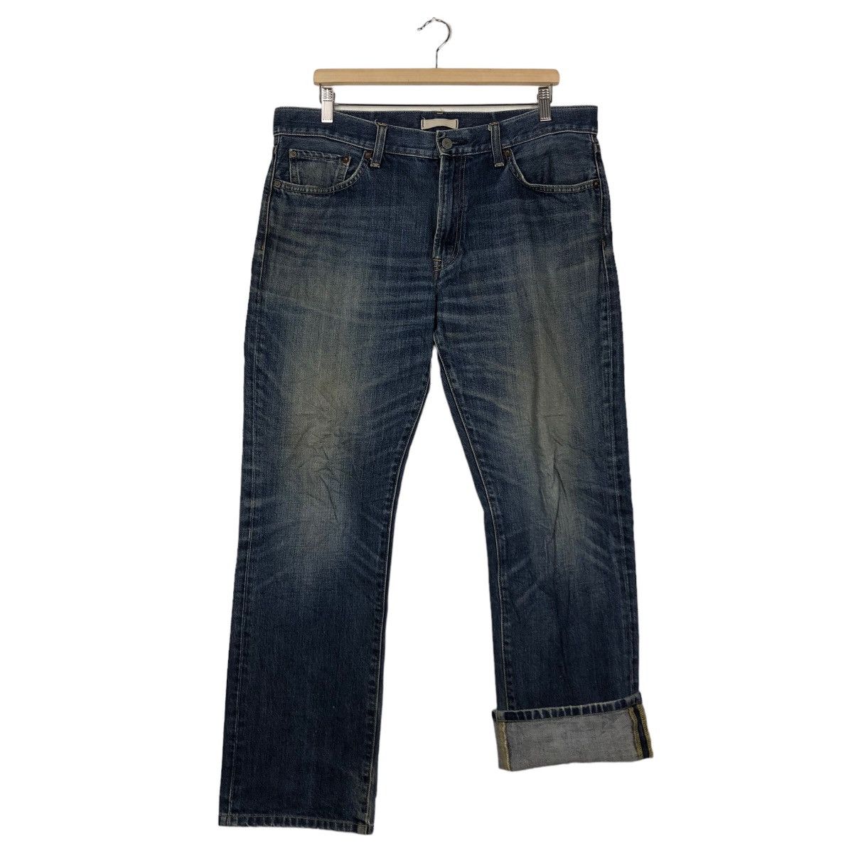 Japanese Brand 🔥Rare Straight Cut Denim Jeans Uniqlo Japan Issey Miyake Size US 36 / EU 52 - 9 Thumbnail