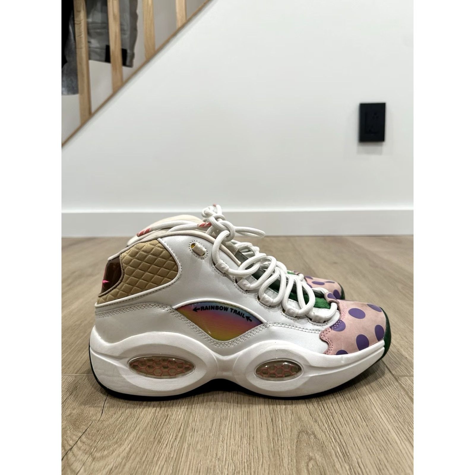 Reebok Reebok Question Mid x Hasbro Candy Land Men Basketball Shoe Size 10 Multicolor Nike-style Sneakers? Size US 9 / EU 42 - 3 Thumbnail