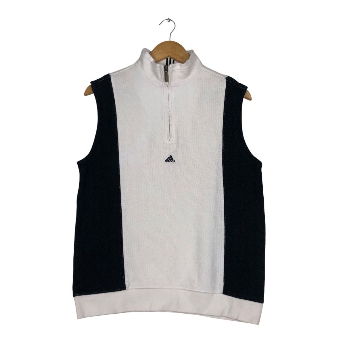 Adidas × Japanese Brand Adidas Sleeveless Jumper Sweatshirt Half Zip Rare Small Size US S / EU 44-46 / 1 - 1 Thumbnail