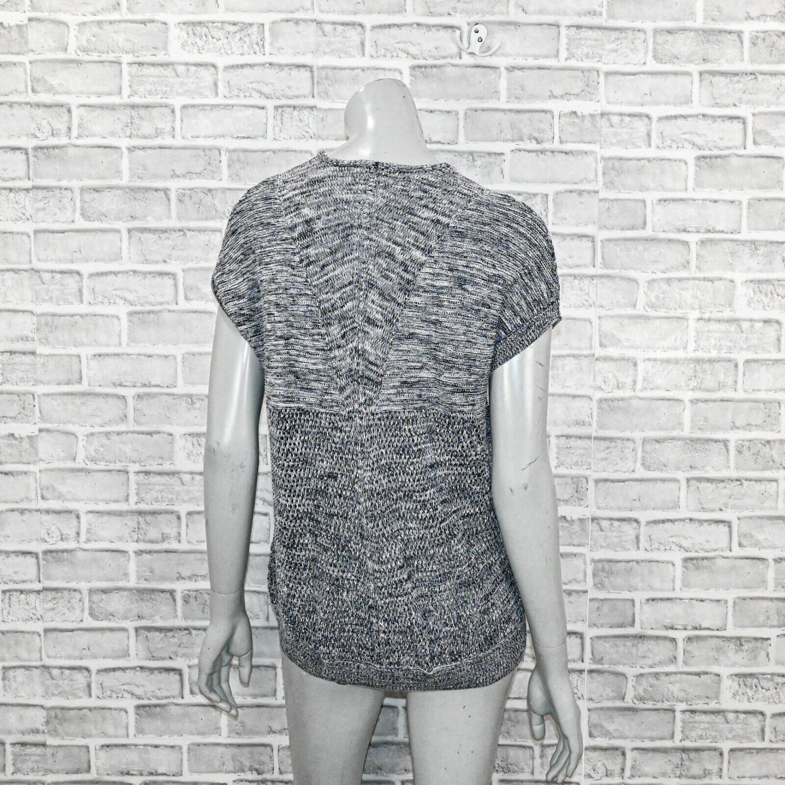Vince VINCE Vneck Cotton blend knit Cap sleeve Sweater top Grey Size XS / US 0-2 / IT 36-38 - 4 Thumbnail