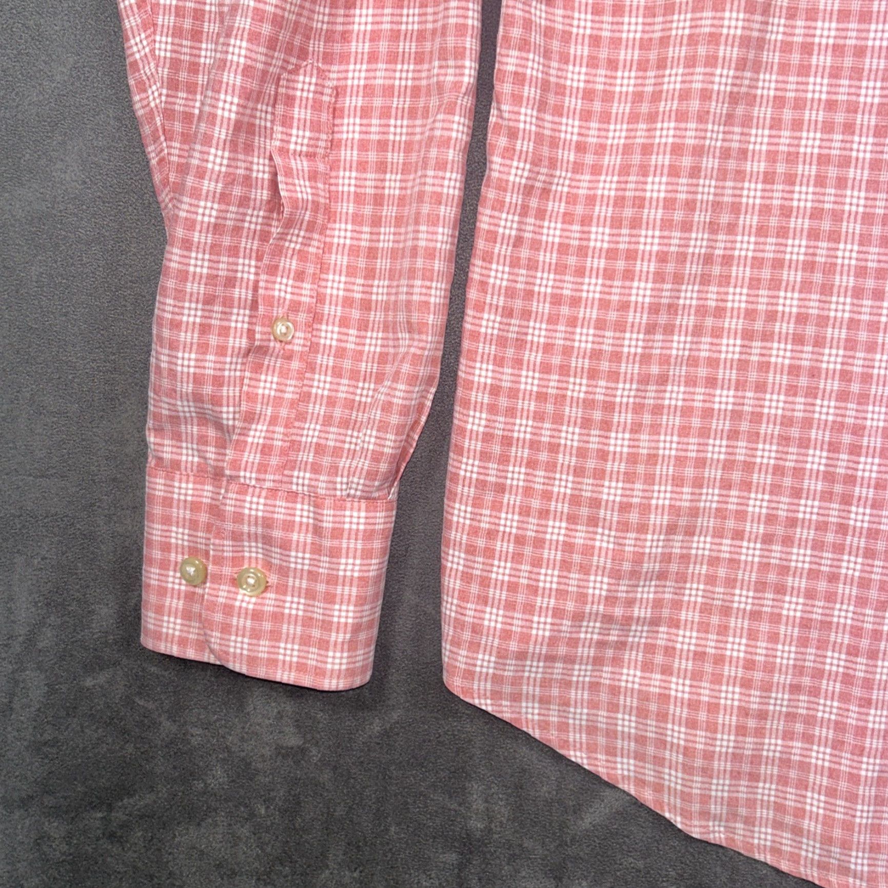 Peter Millar Peter Millar Shirt Mens L Dress Shirt Button-Down Check Pink Salmon Classic Preppy Business Size US L / EU 52-54 / 3 - 6 Thumbnail