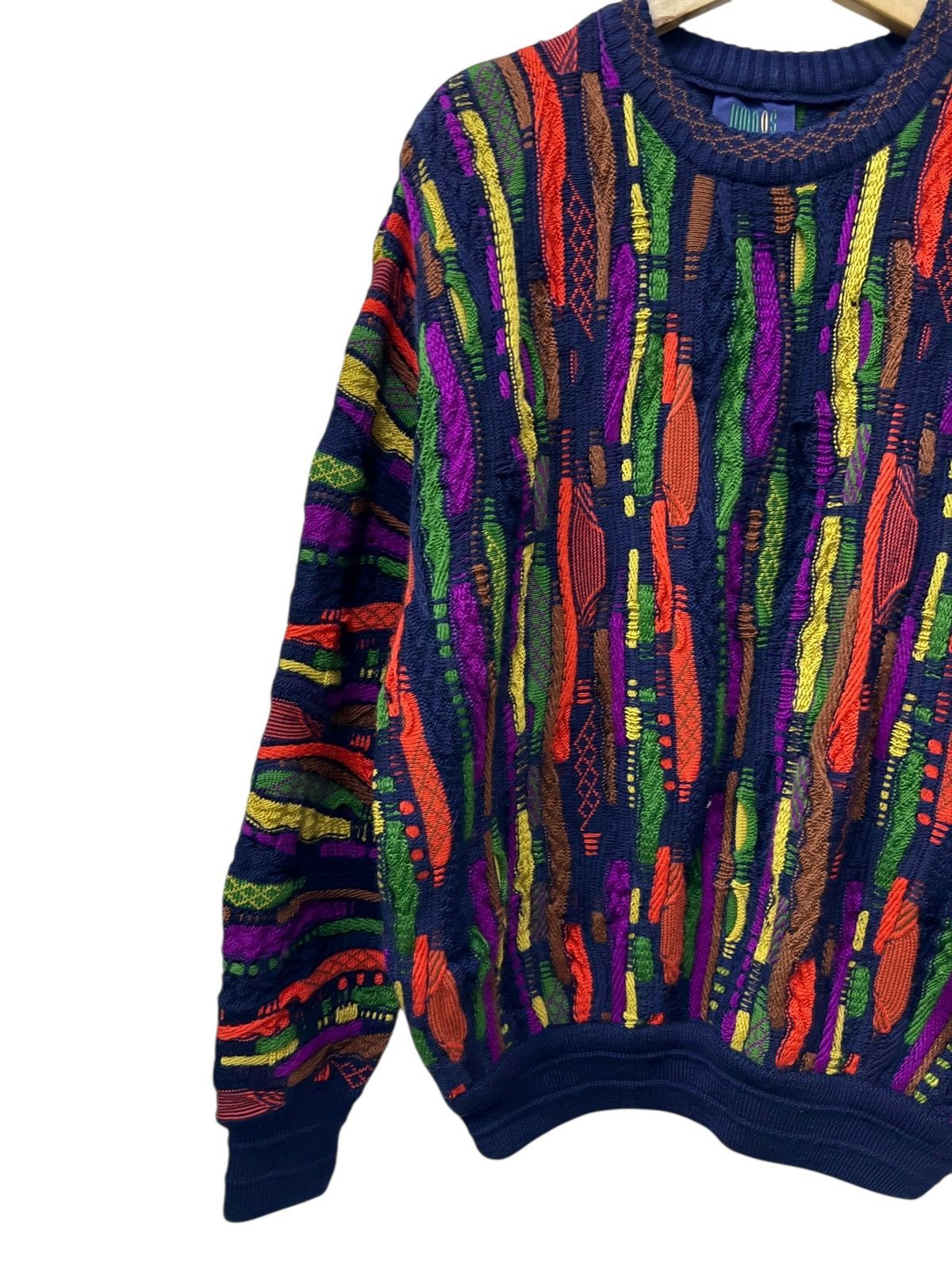 Vintage Vintage Coogi Style By Limnos 3D Cable Knit Wool Sweater Size US L / EU 52-54 / 3 - 3 Thumbnail