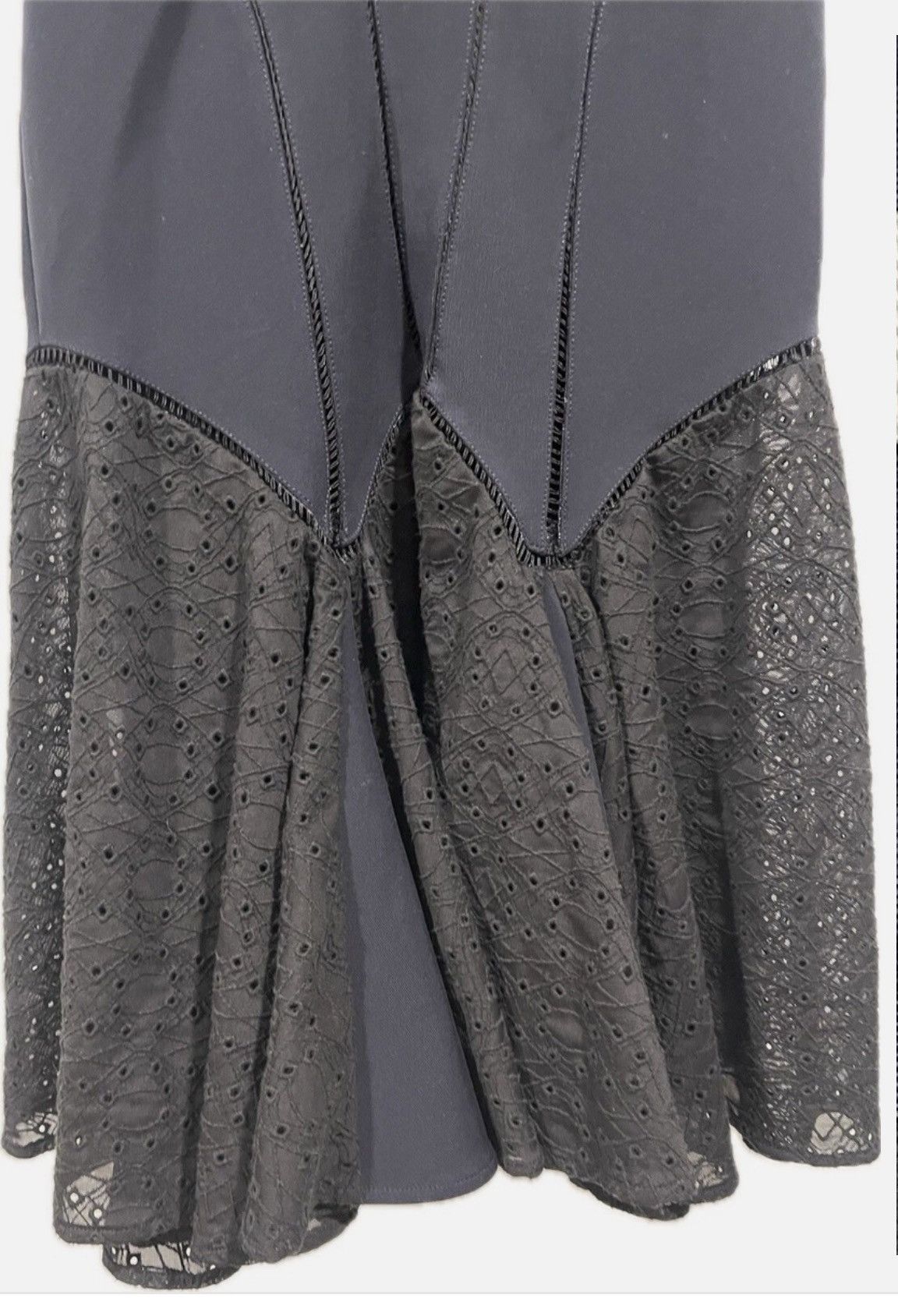 Jonathan Simkhai JONATHAN SIMKHAI BLUE/ BLACK EYELETMIDI DRESS SIZE:O $1290 Size XS / US 0-2 / IT 36-38 - 8 Thumbnail